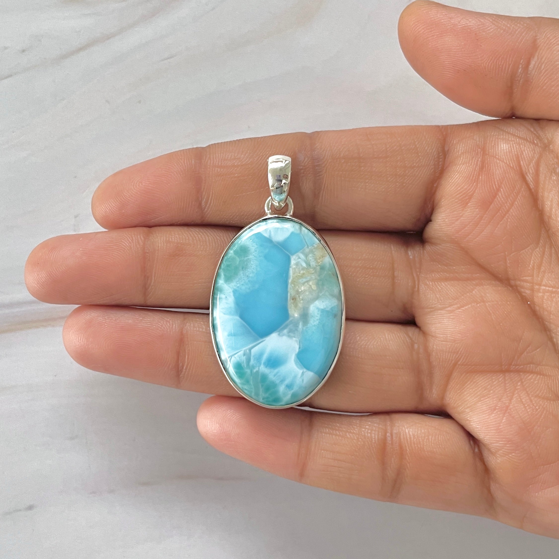 Larimar Pendant-(LAR-1-334)