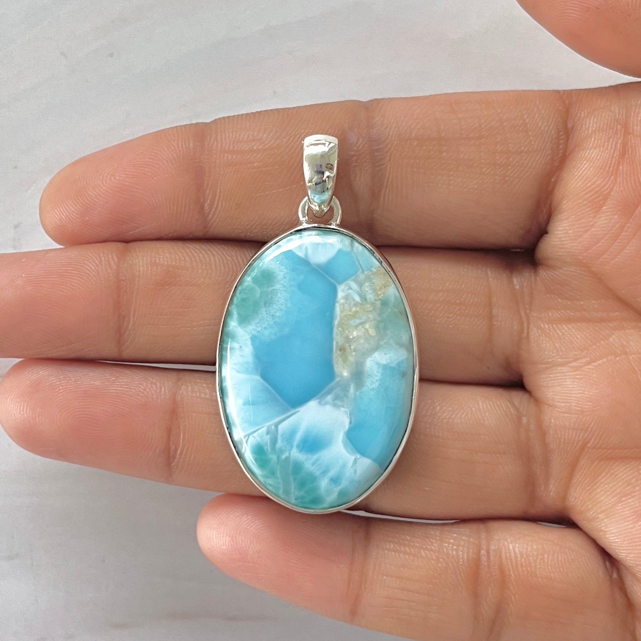 Larimar Pendant-(LAR-1-334)