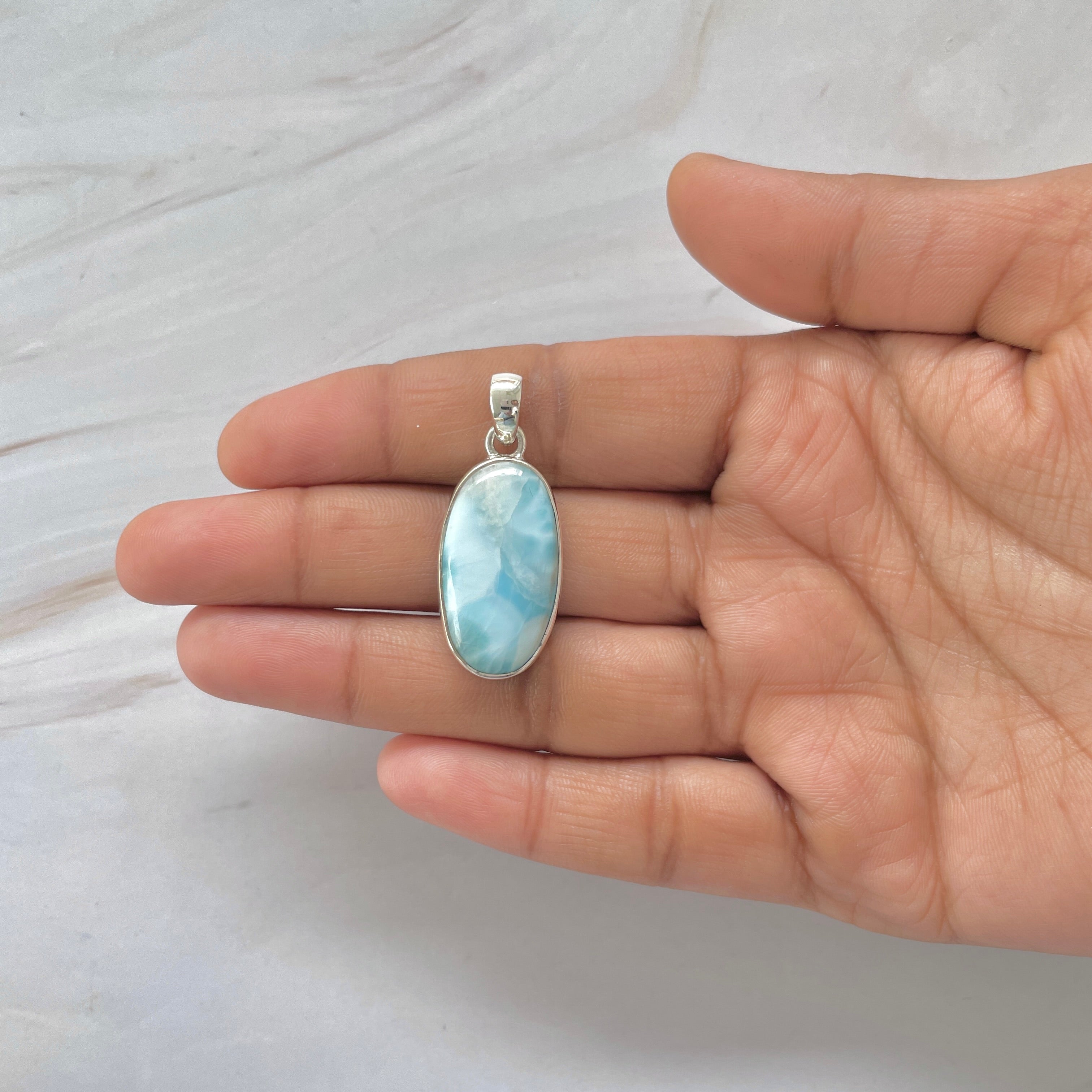 Larimar Pendant-(LAR-1-373)
