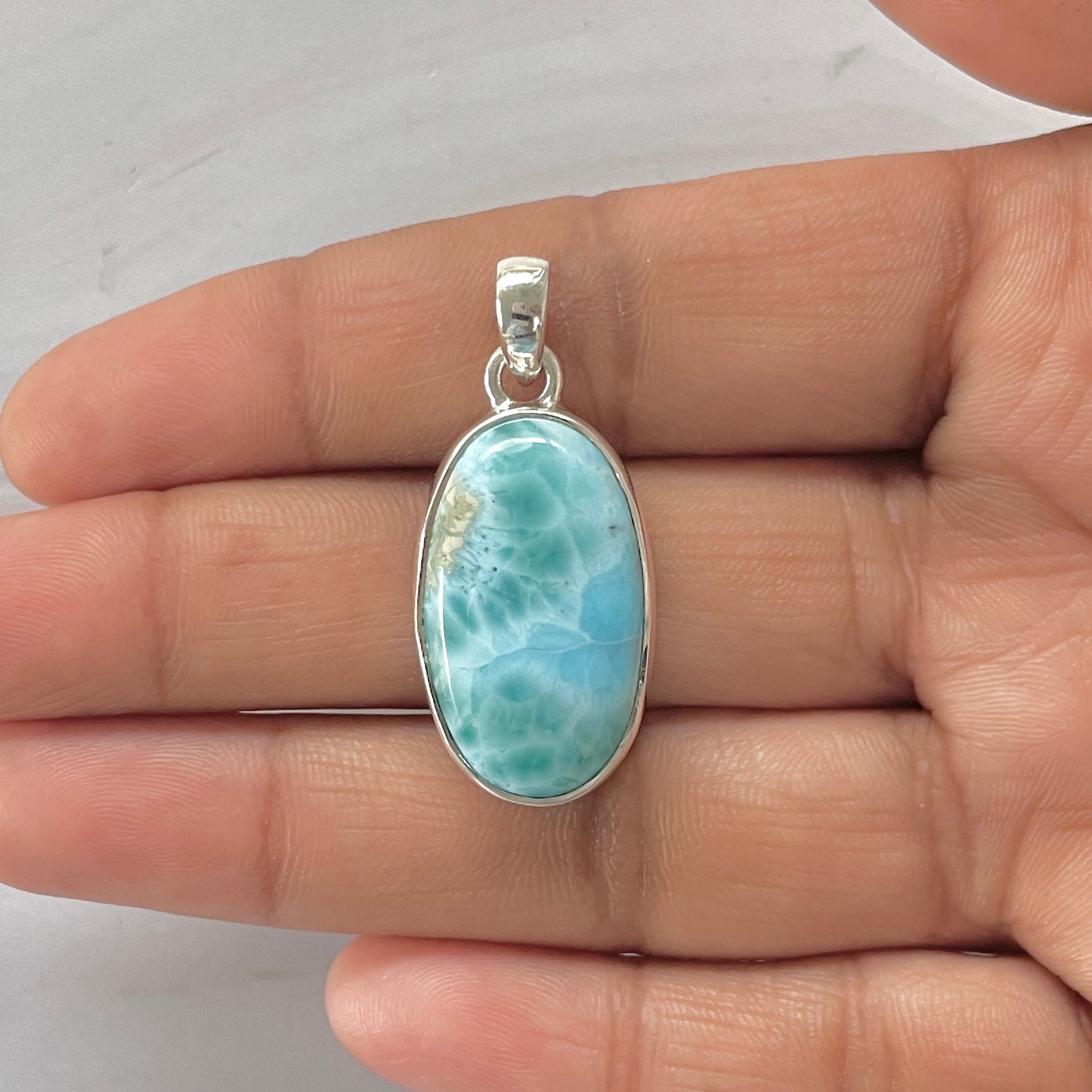 Larimar Pendant-(LAR-1-377)
