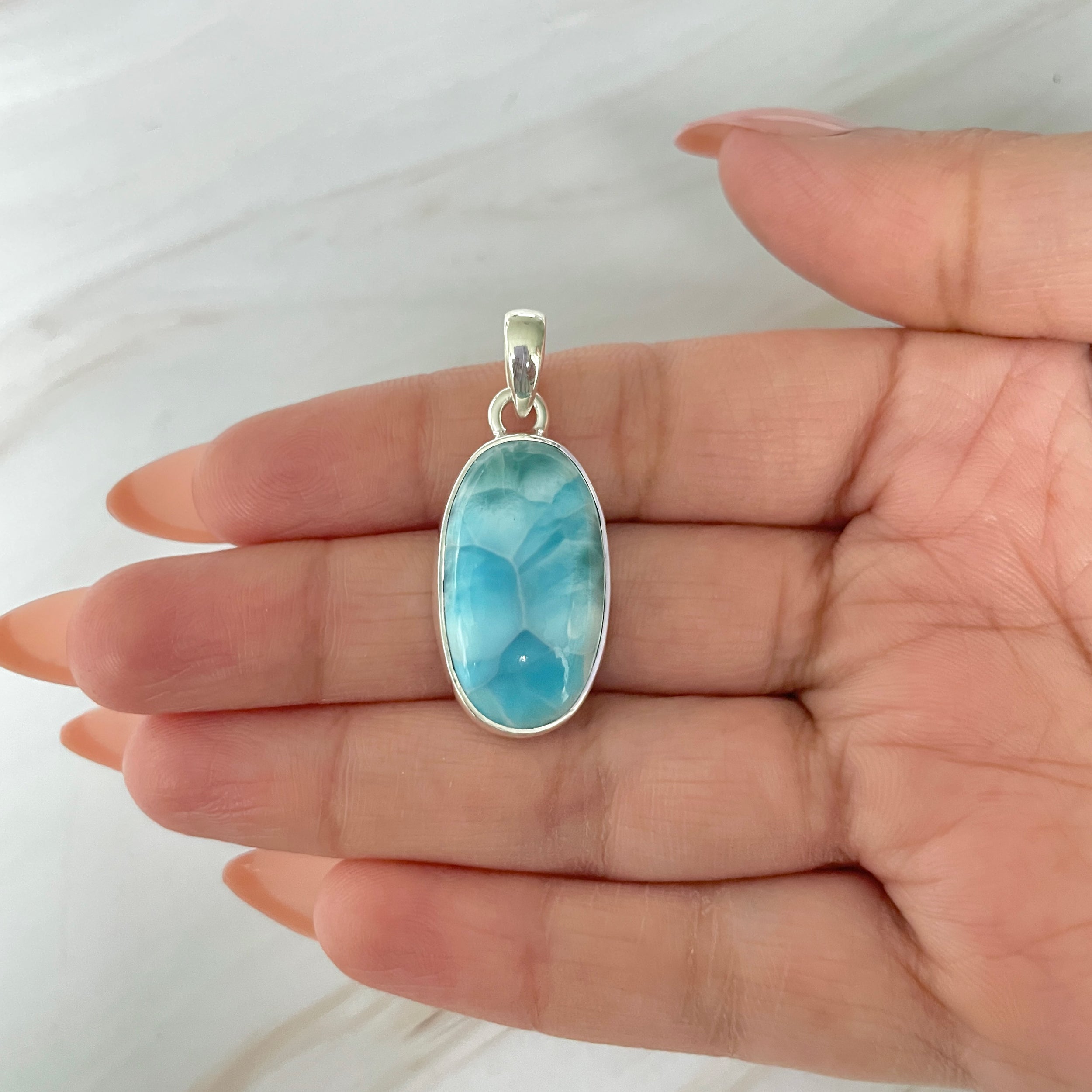 Larimar Pendant-(LAR-1-477)