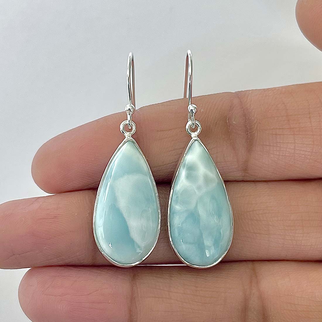 Larimar Earring-(LAR-3-1)