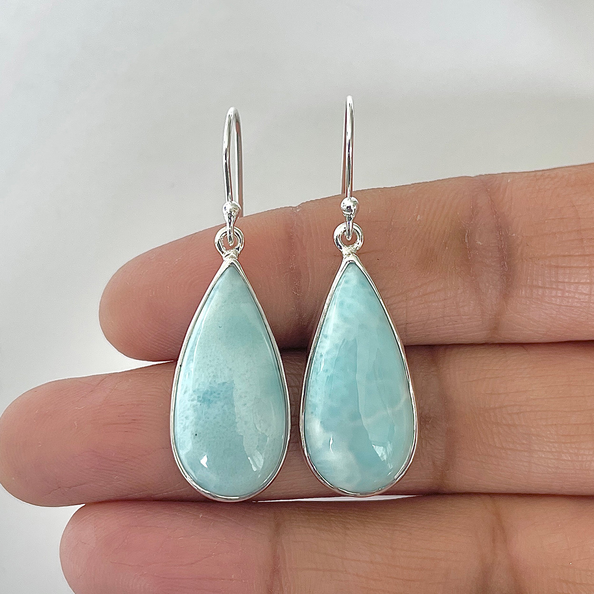 Larimar Earring-(LAR-3-12)