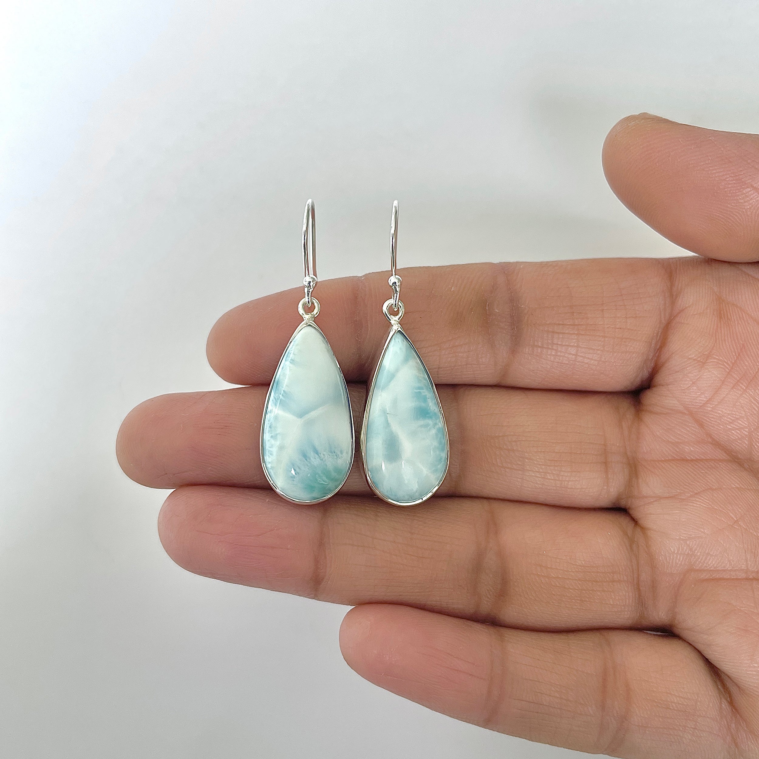 Larimar Earring-(LAR-3-13)