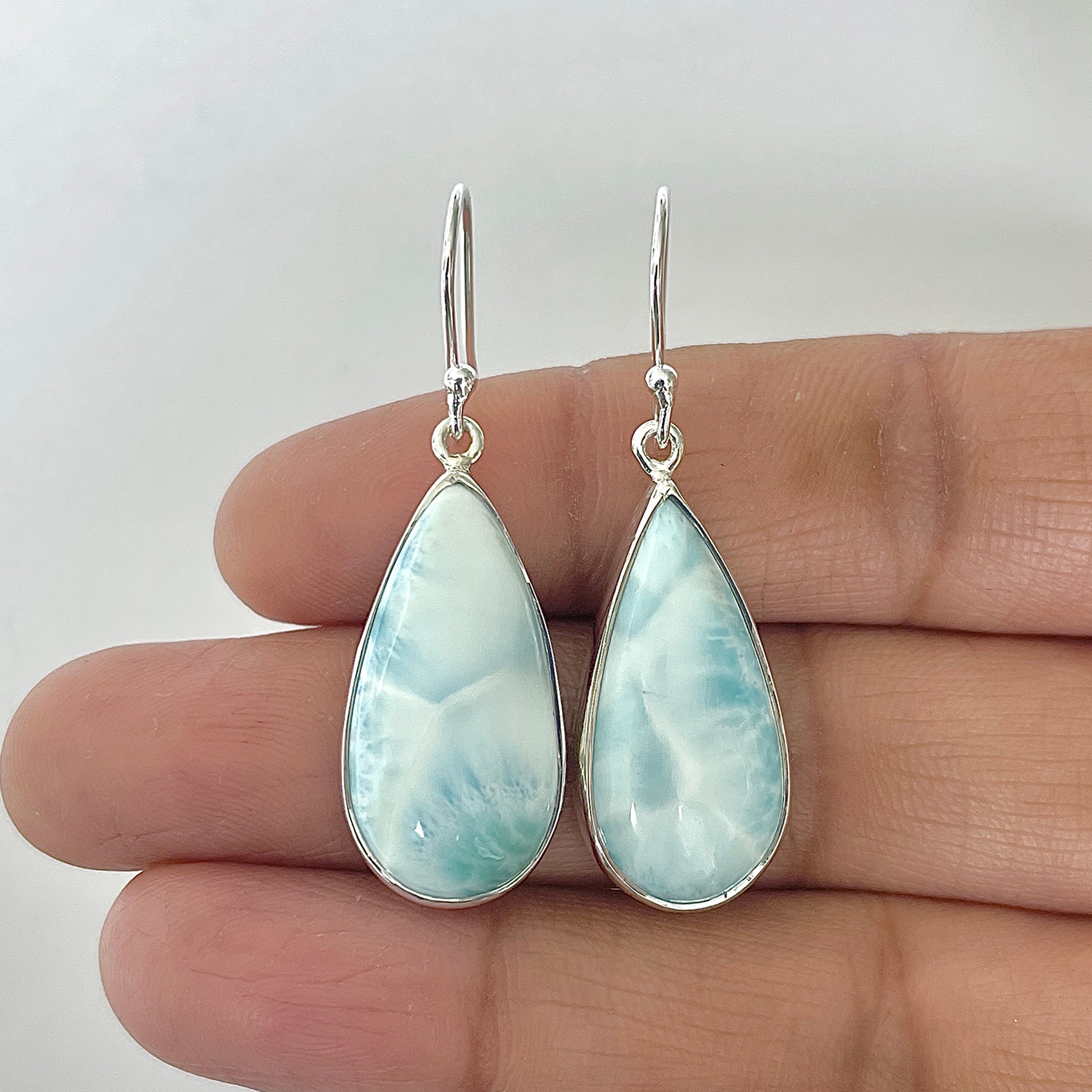 Larimar Earring-(LAR-3-13)