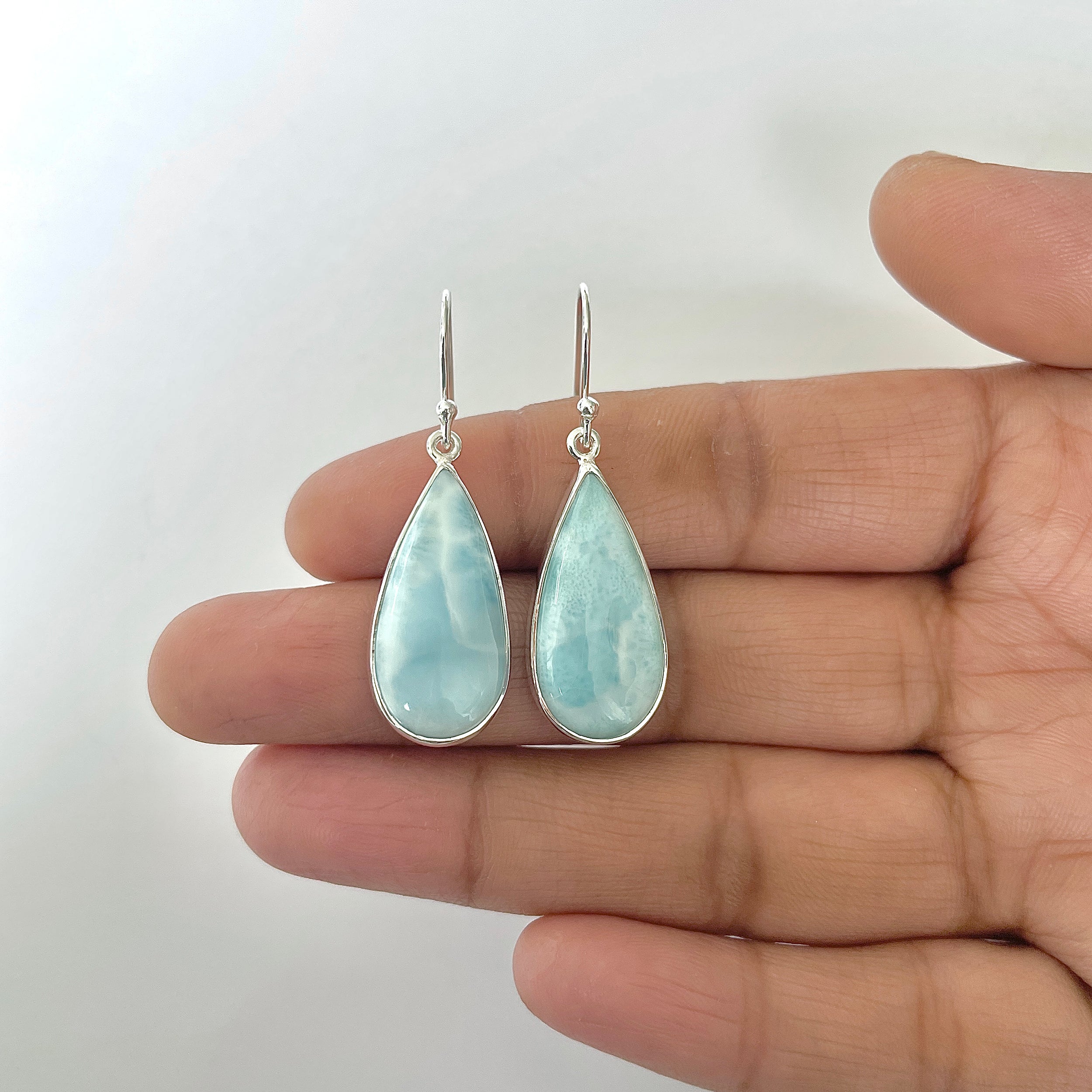 Larimar Earring-(LAR-3-17)