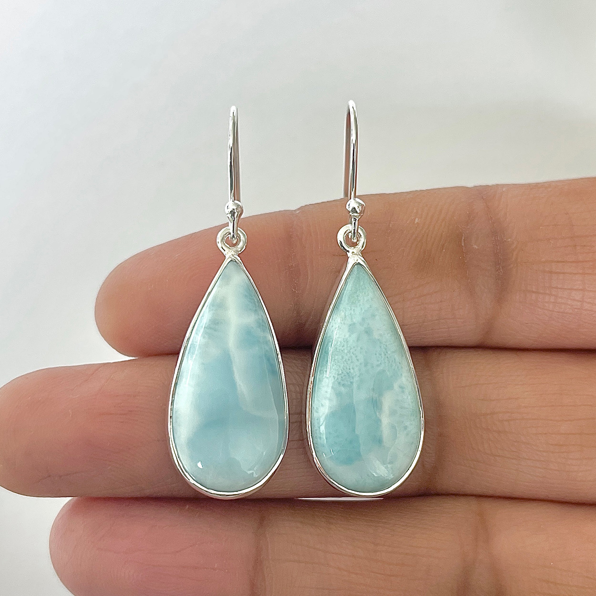 Larimar Earring-(LAR-3-17)