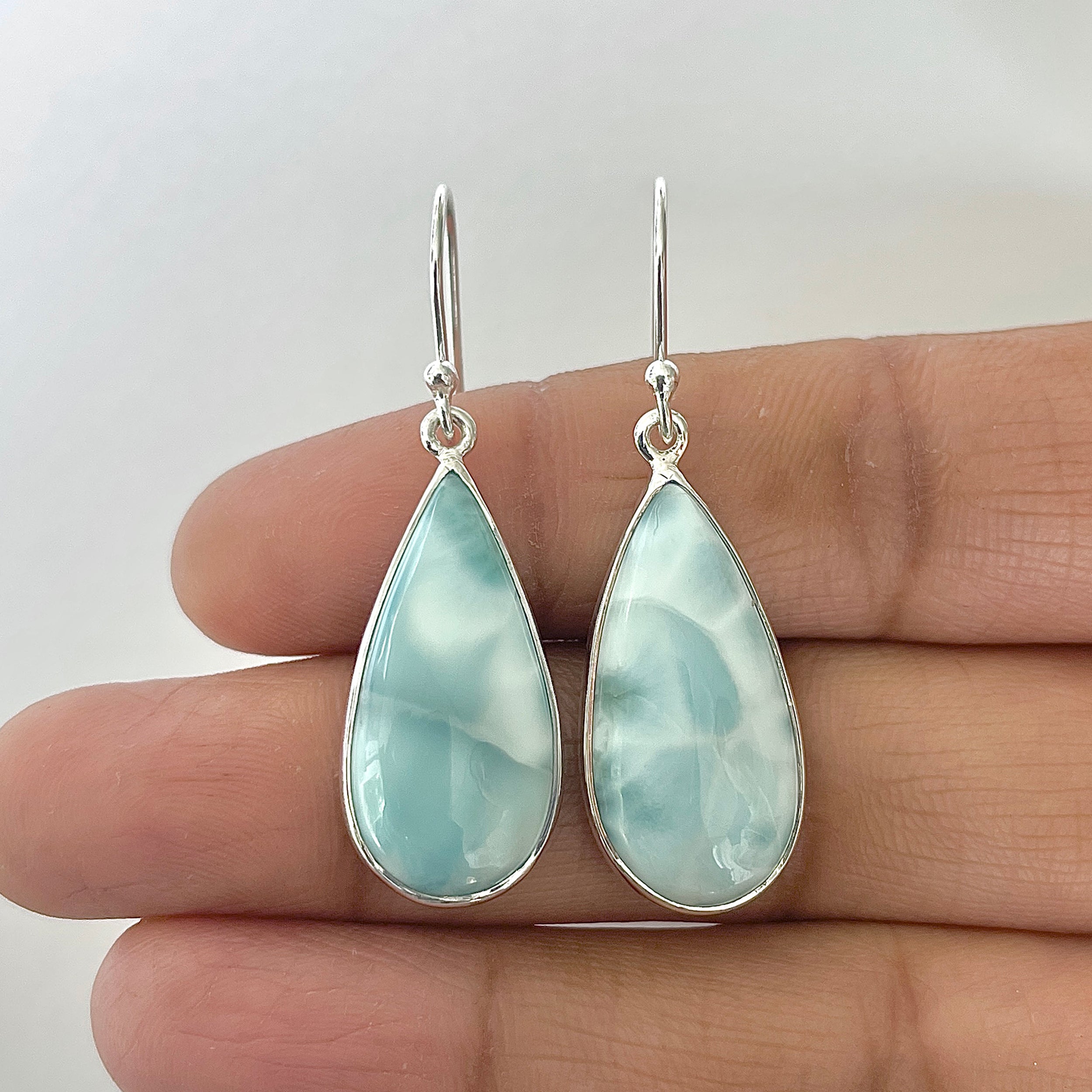 Larimar Earring-(LAR-3-19)