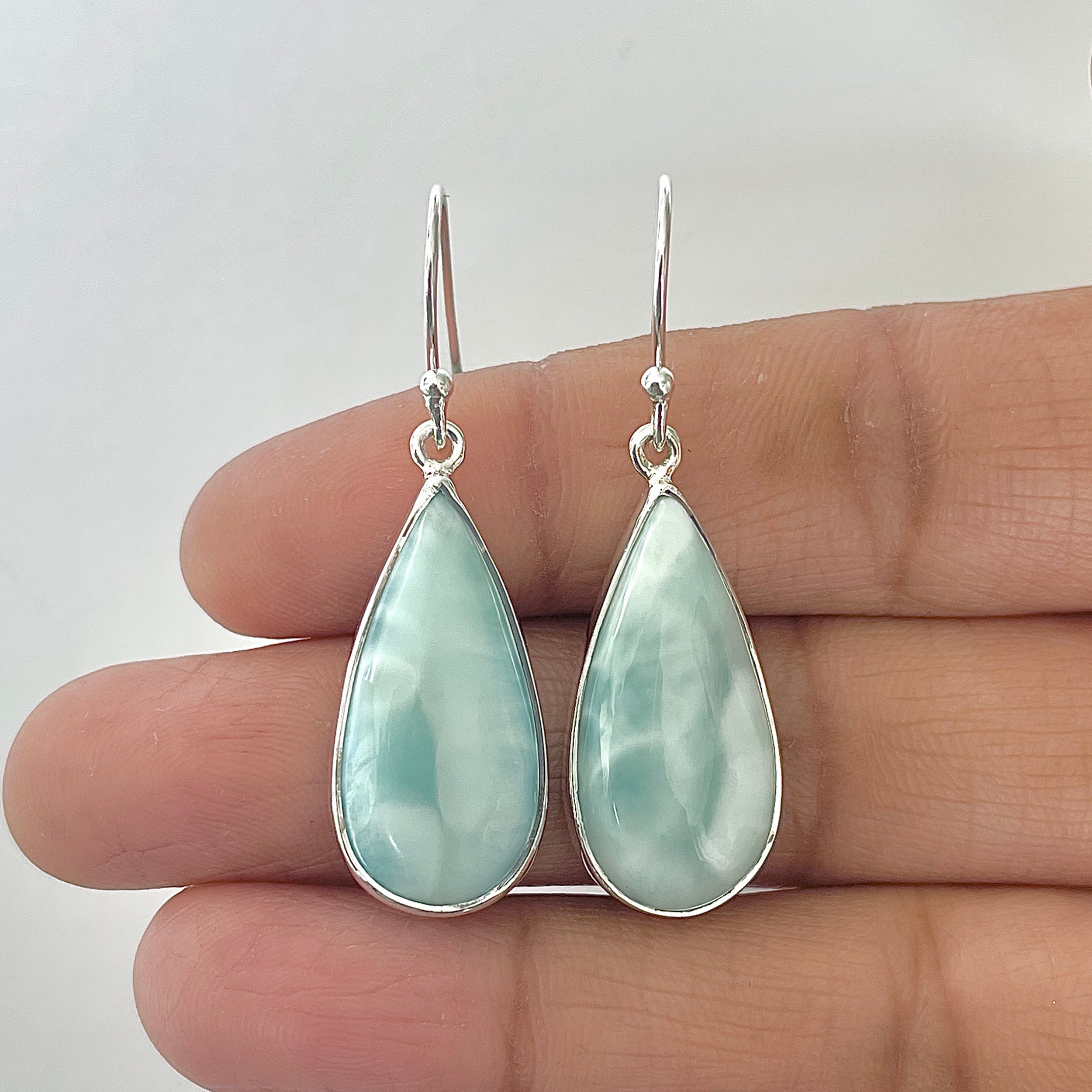 Larimar Earring-(LAR-3-2)