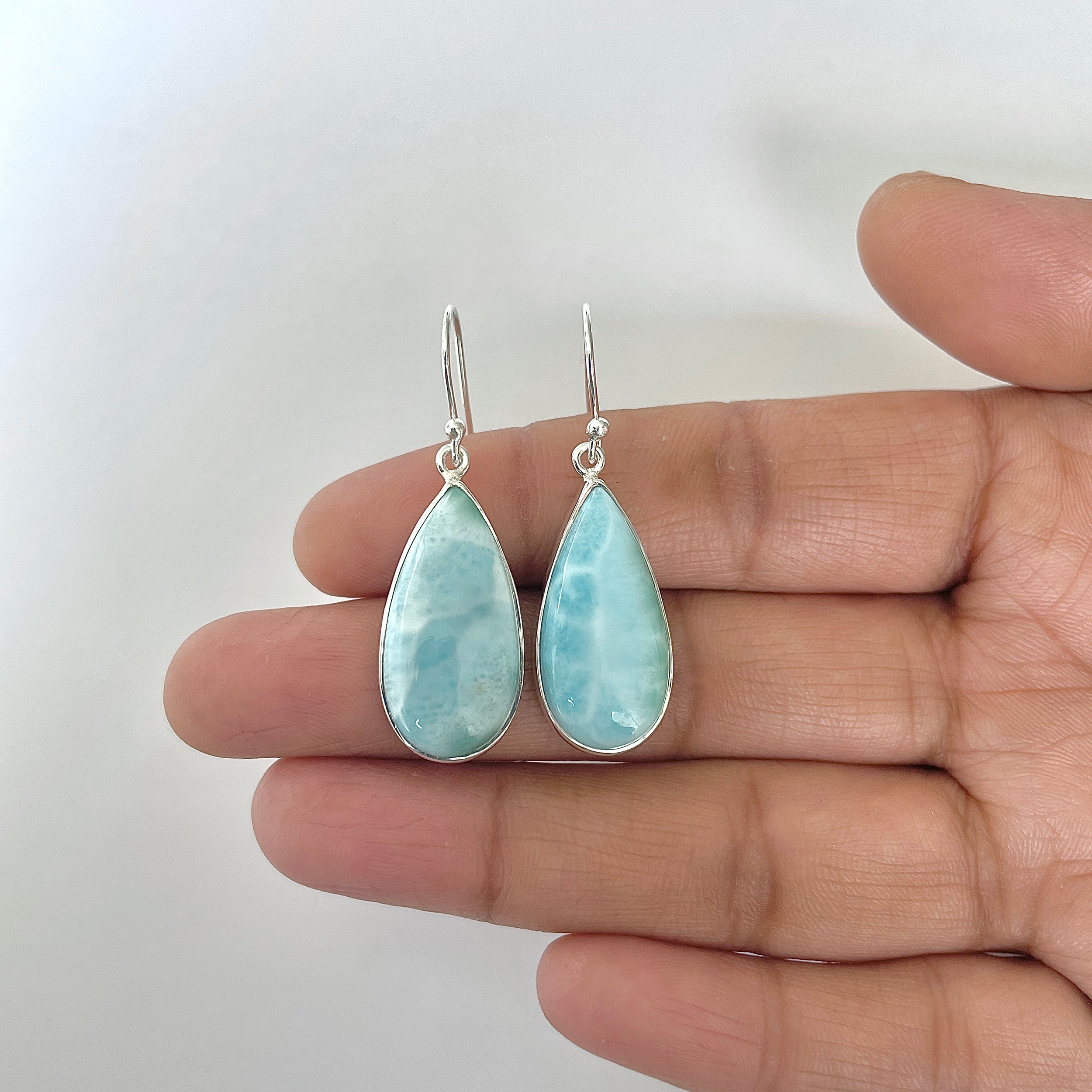 Larimar Earring-(LAR-3-21)