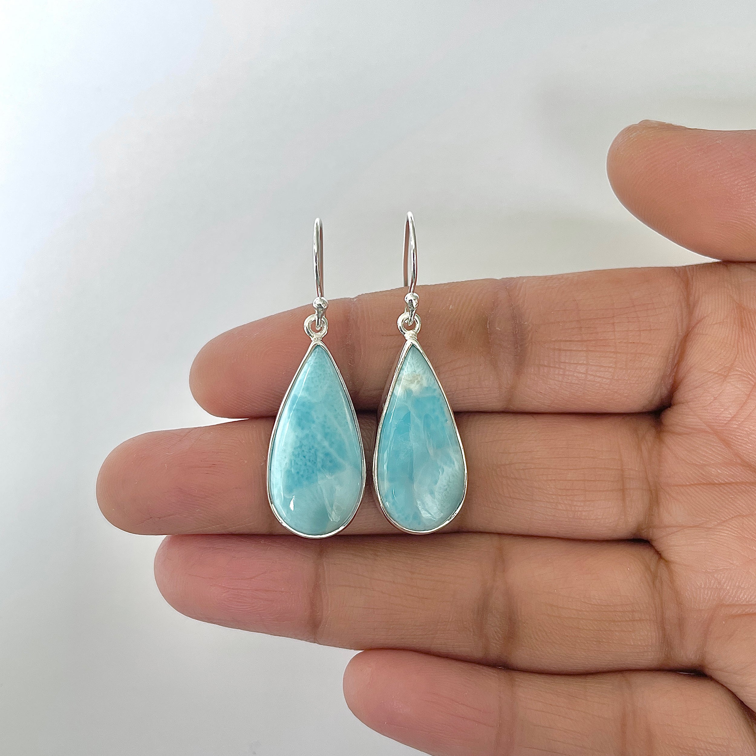Larimar Earring-(LAR-3-25)