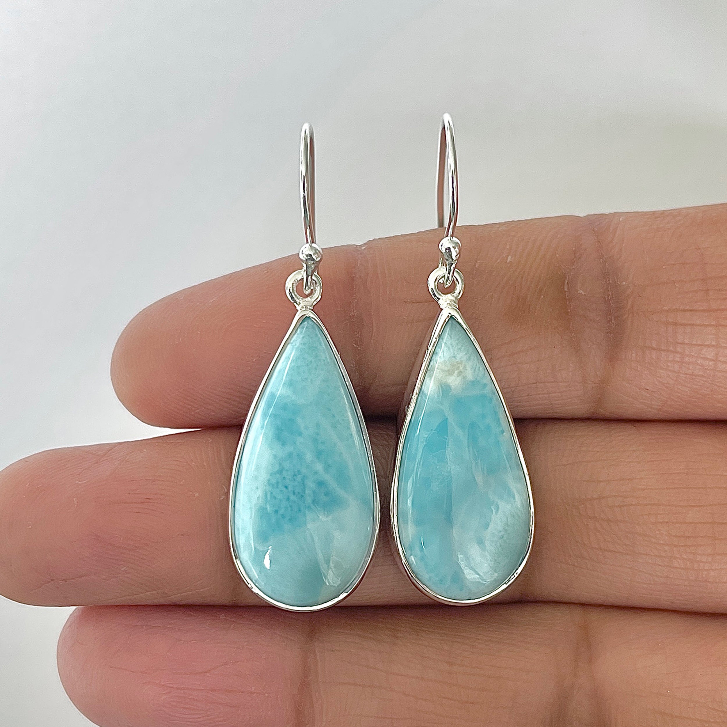 Larimar Earring-(LAR-3-25)