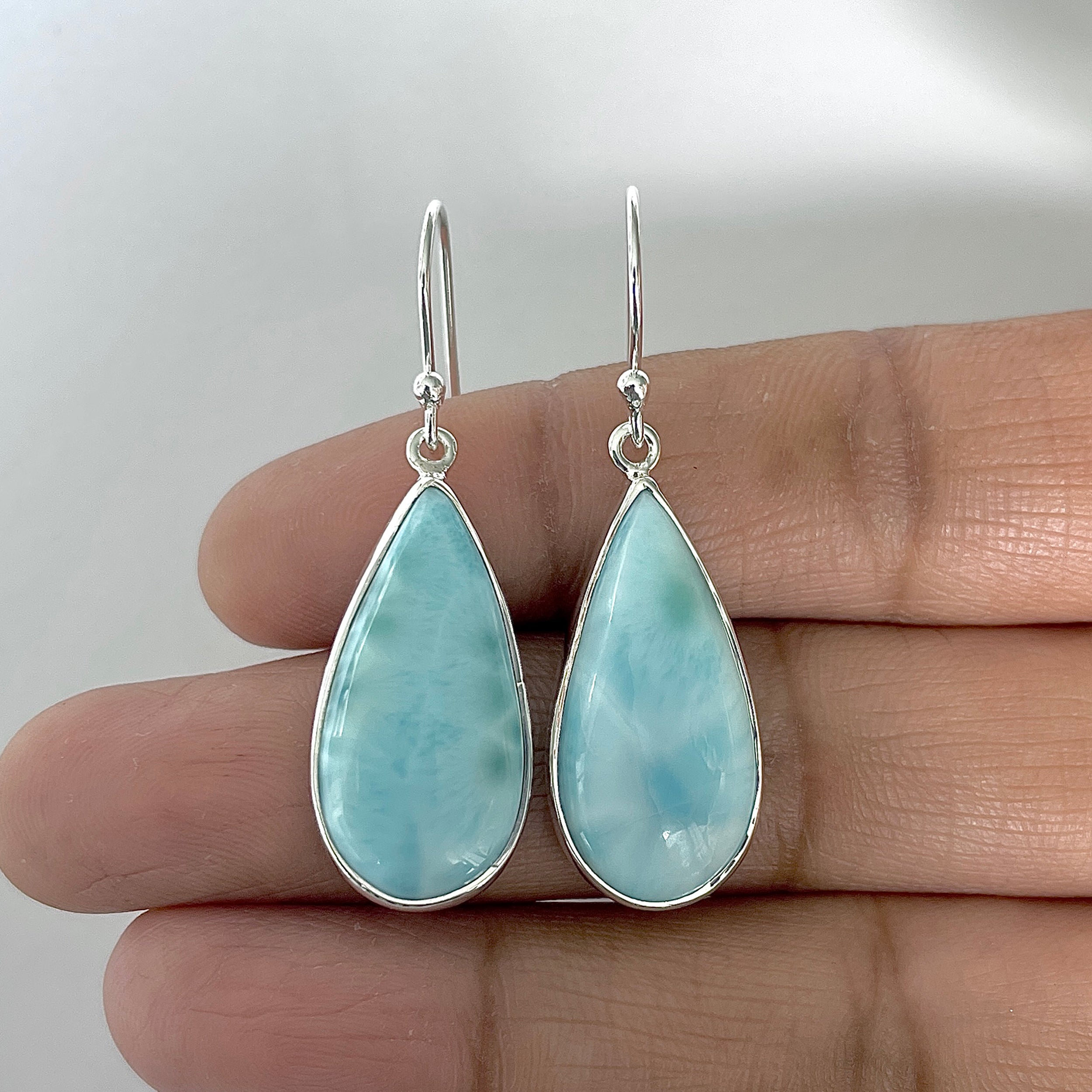 Larimar Earring-(LAR-3-29)