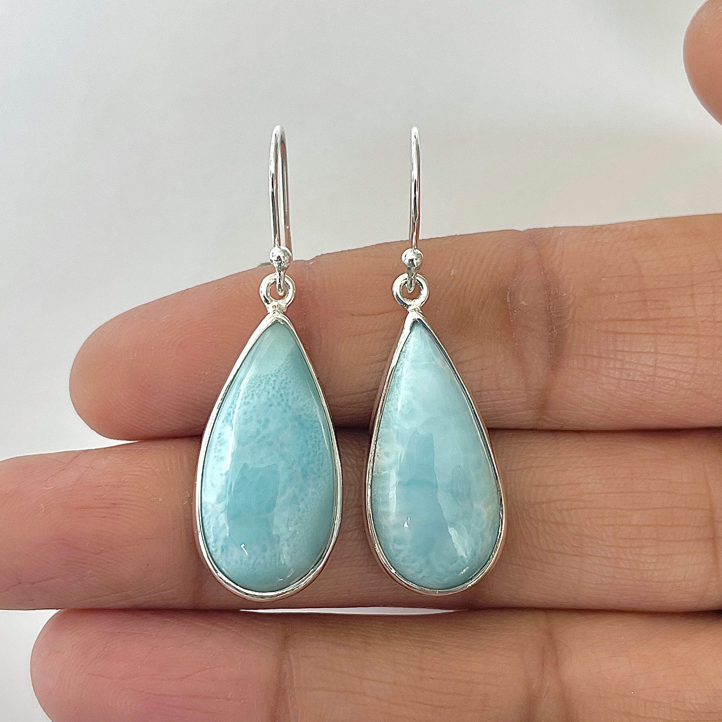 Larimar Earring-(LAR-3-3)