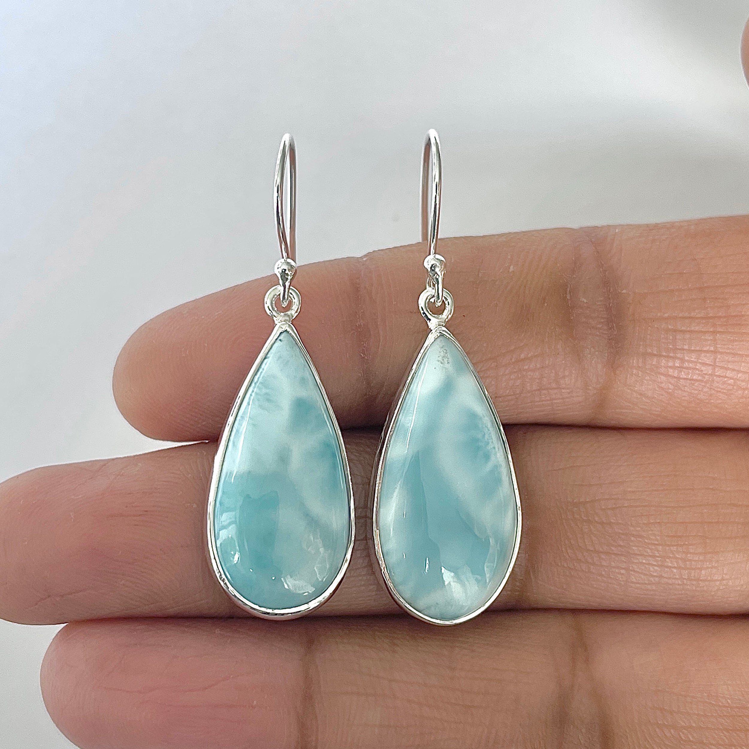 Larimar Earring-(LAR-3-31)
