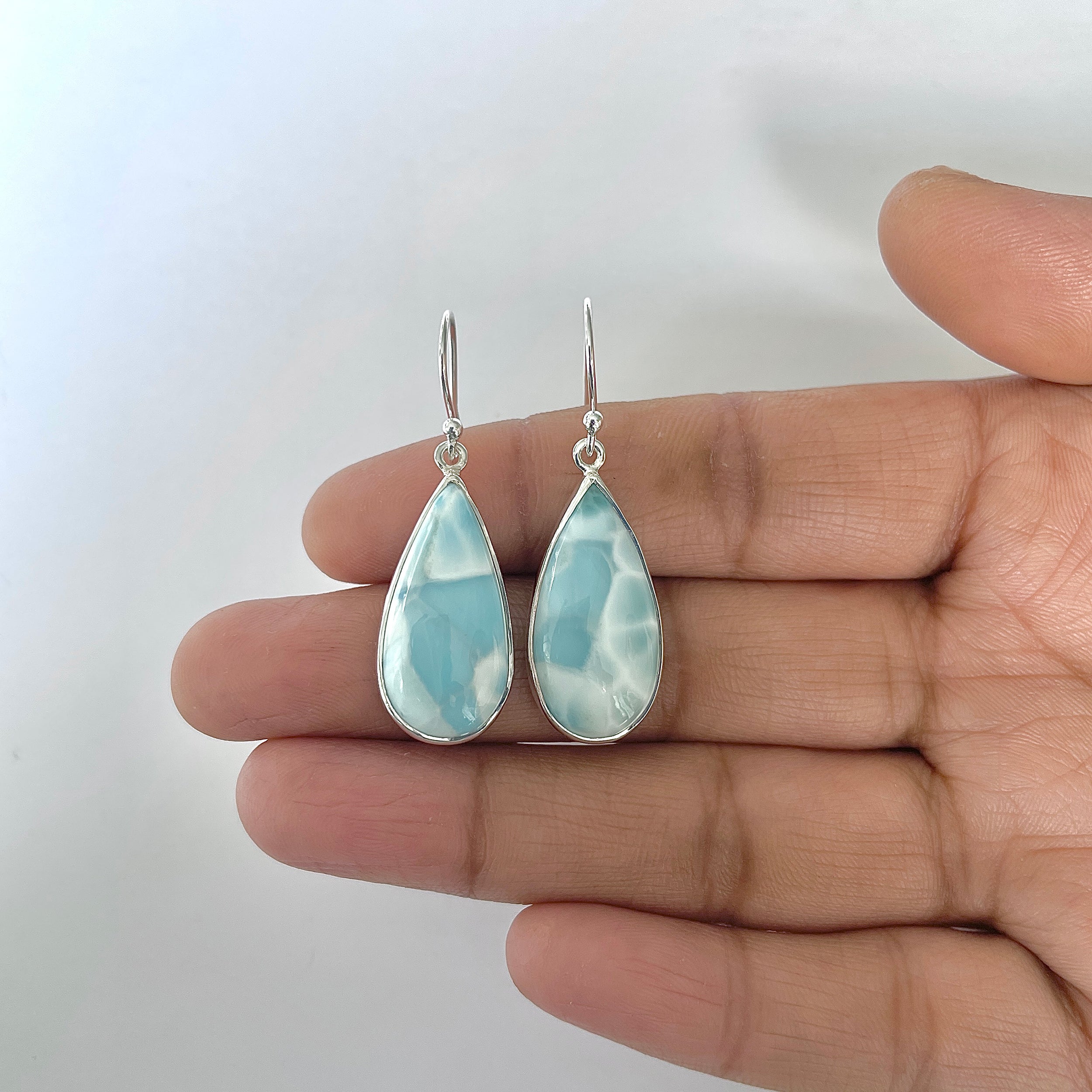 Larimar Earring-(LAR-3-32)