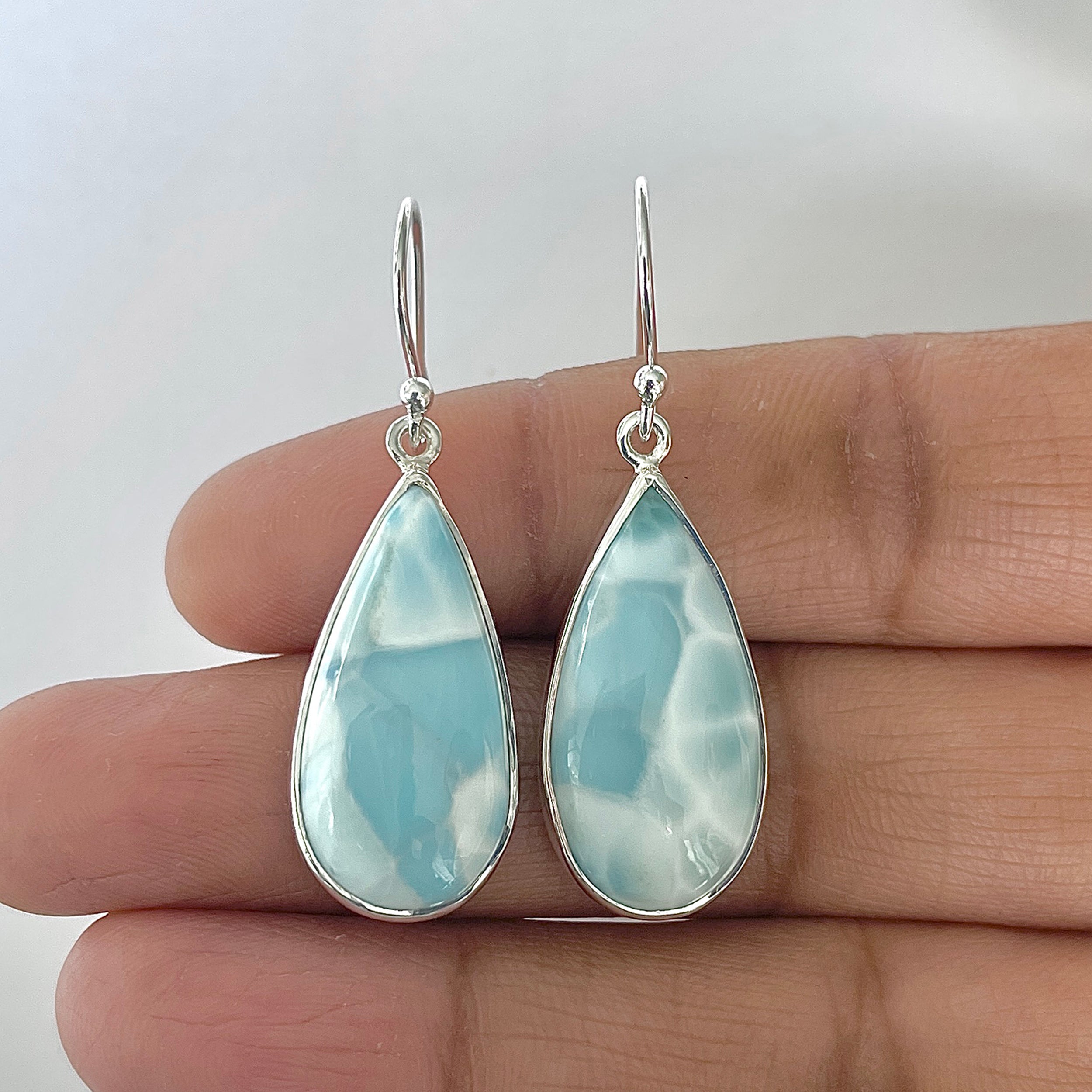 Larimar Earring-(LAR-3-32)
