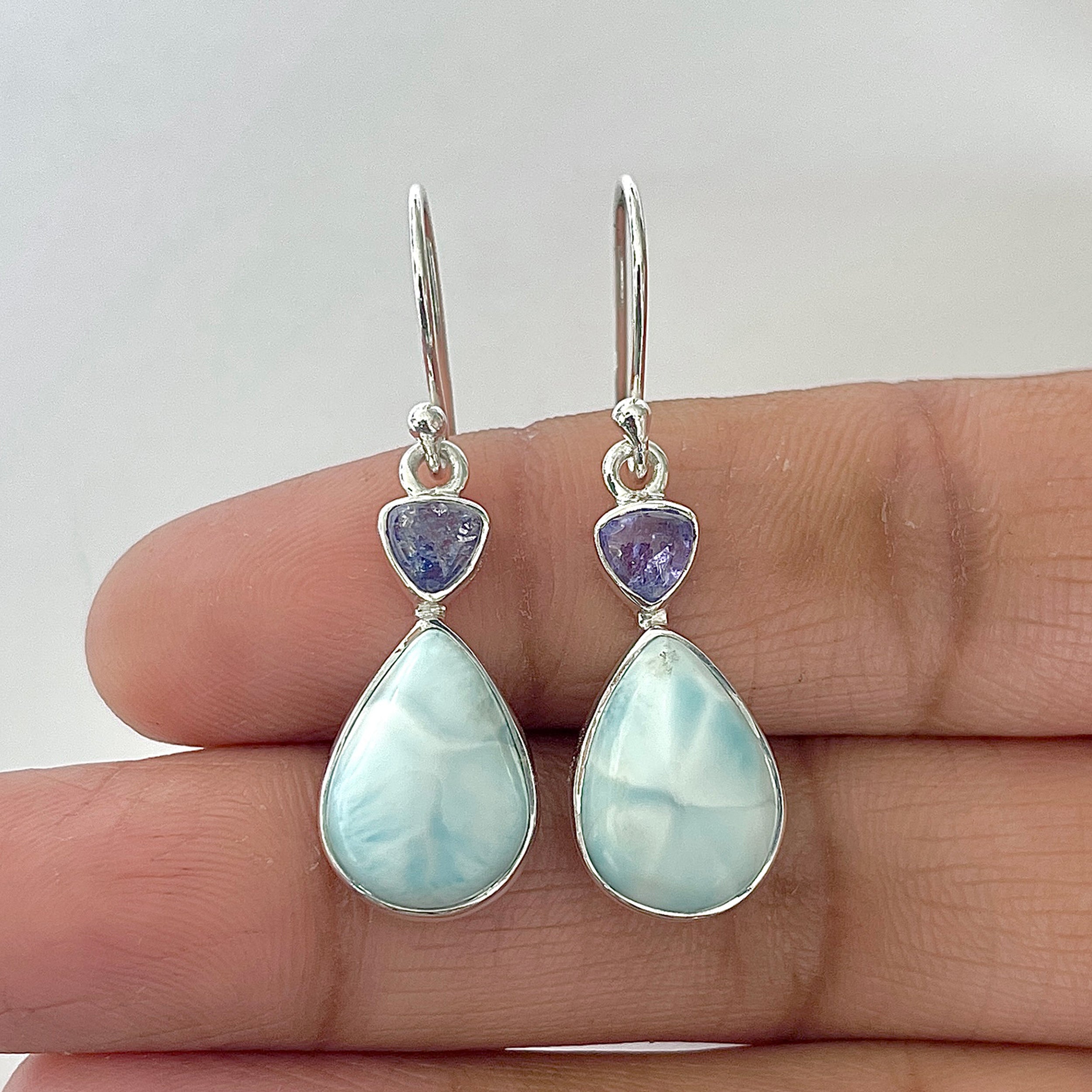 Larimar Earring-(LAR-3-36)