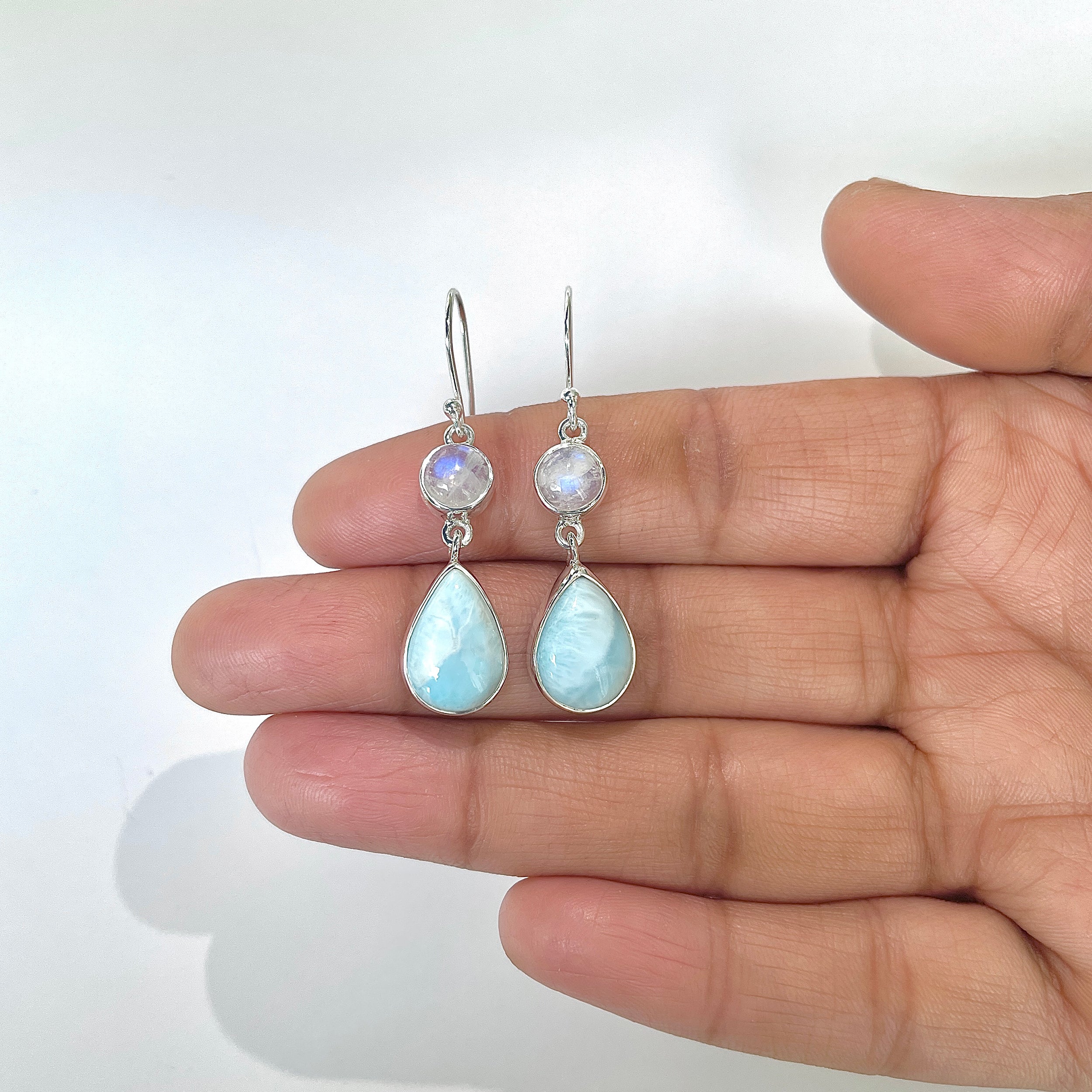 Larimar Earring-(LAR-3-39)