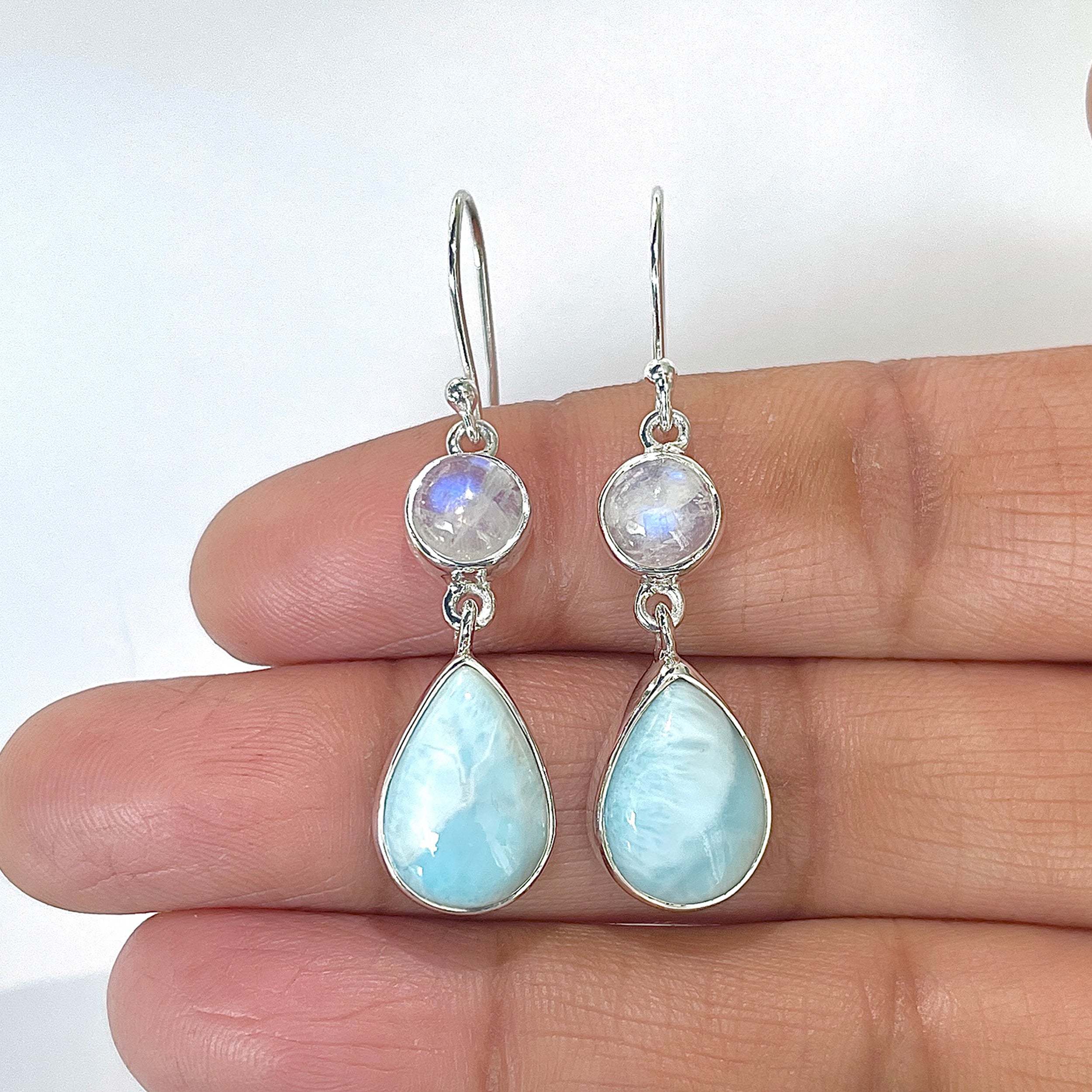 Larimar Earring-(LAR-3-39)