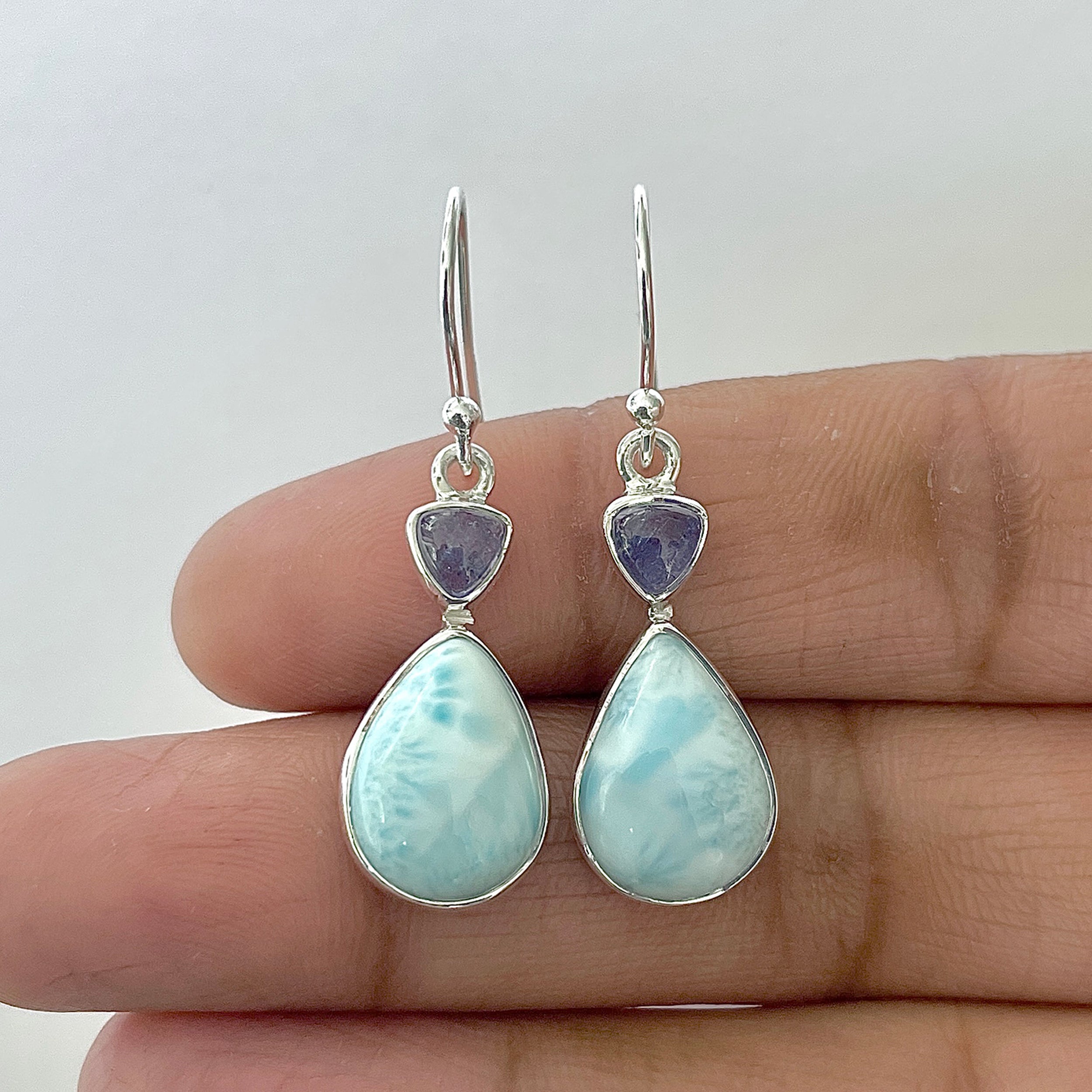 Larimar Earring-(LAR-3-49)