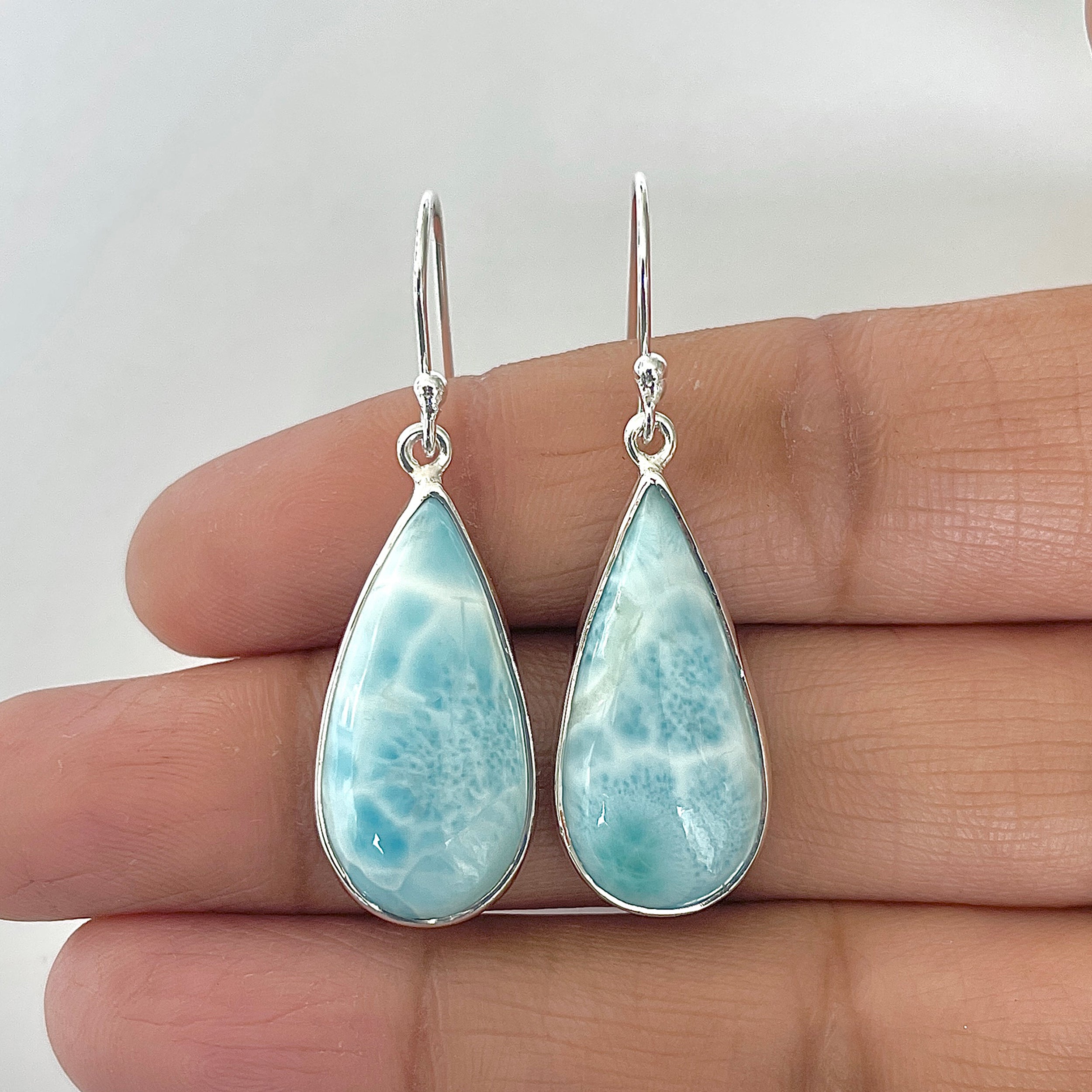 Larimar Earring-(LAR-3-6)