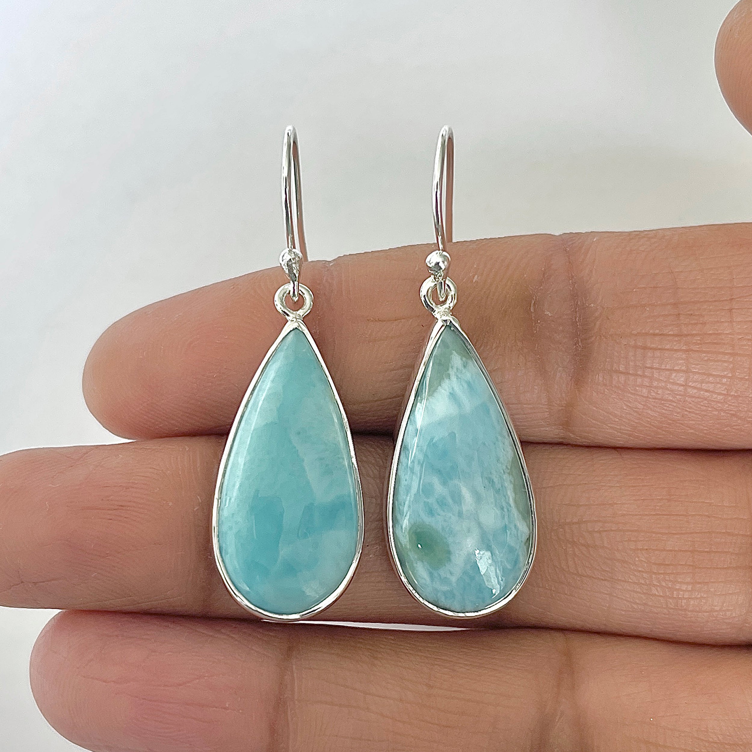 Larimar Earring-(LAR-3-7)