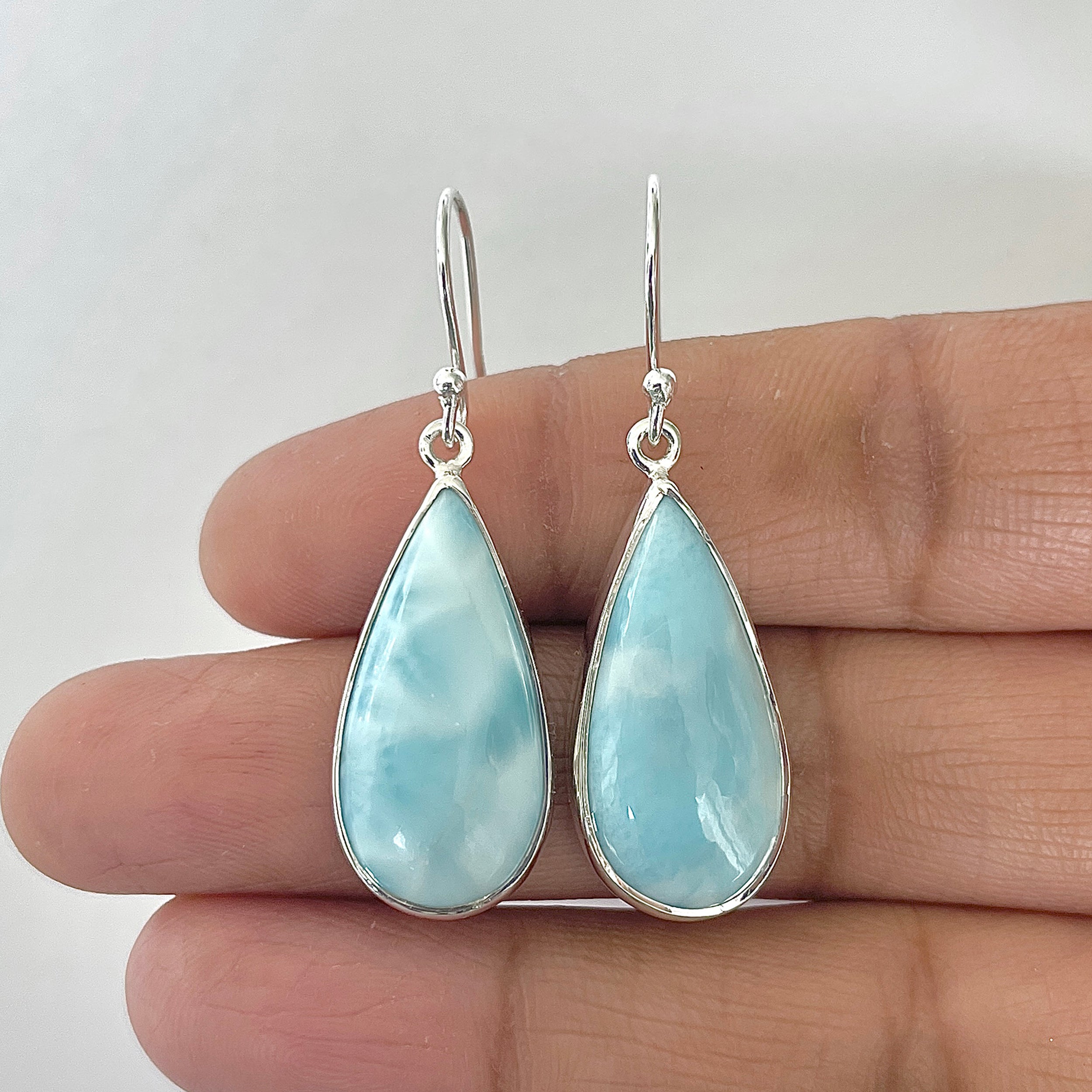 Larimar Earring-(LAR-3-8)