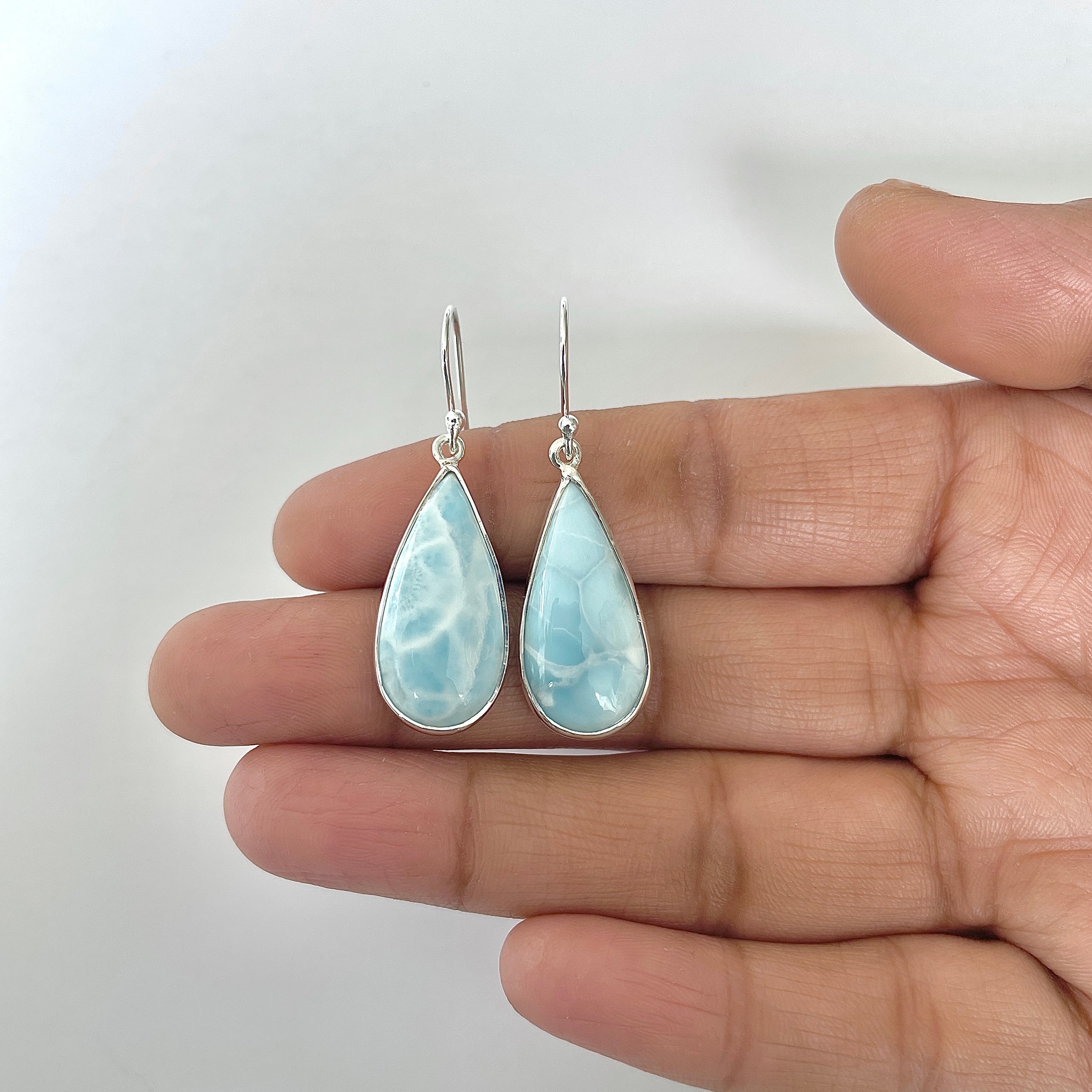 Larimar Earring-(LAR-3-9)
