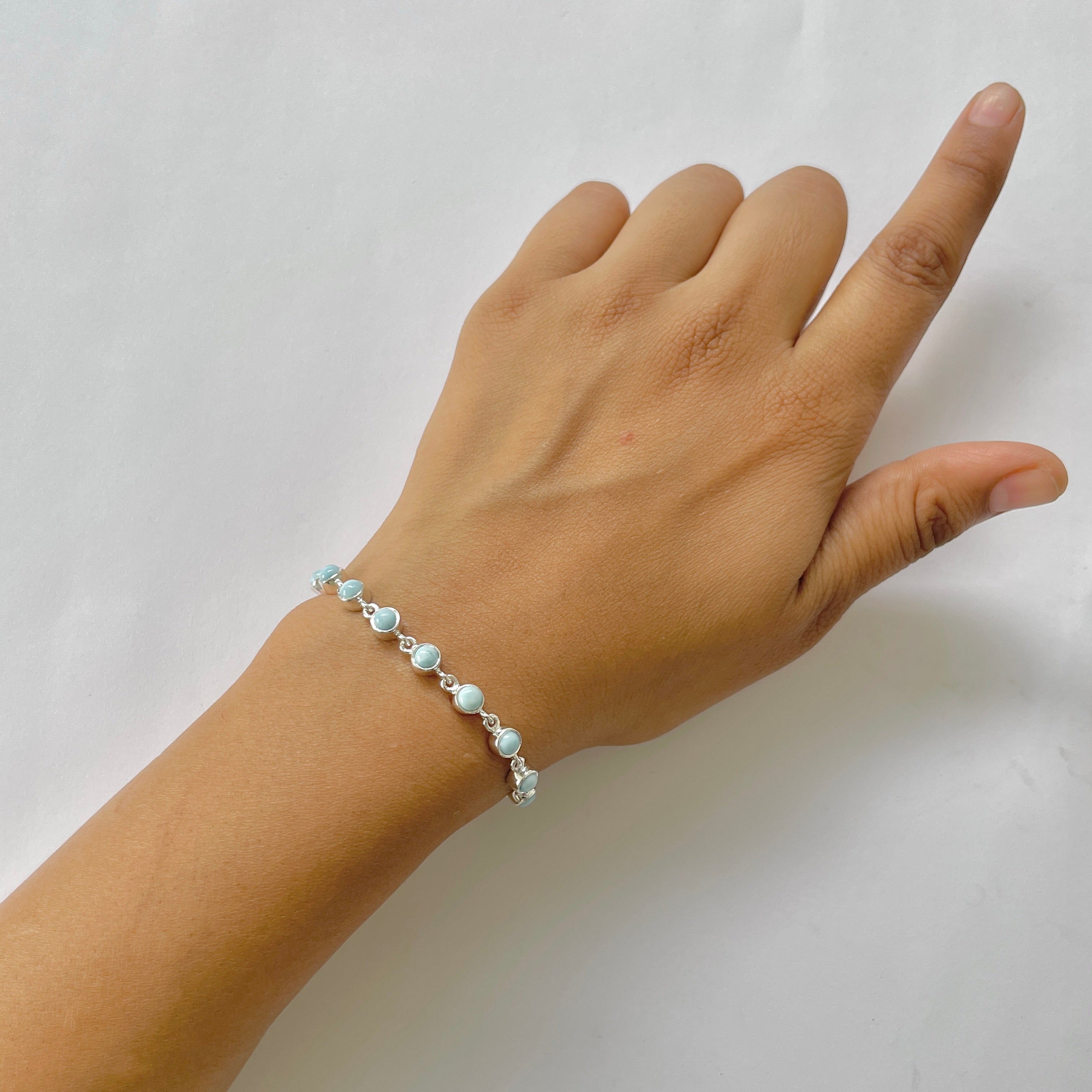 Larimar Bracelet-(LAR-RDB-116)