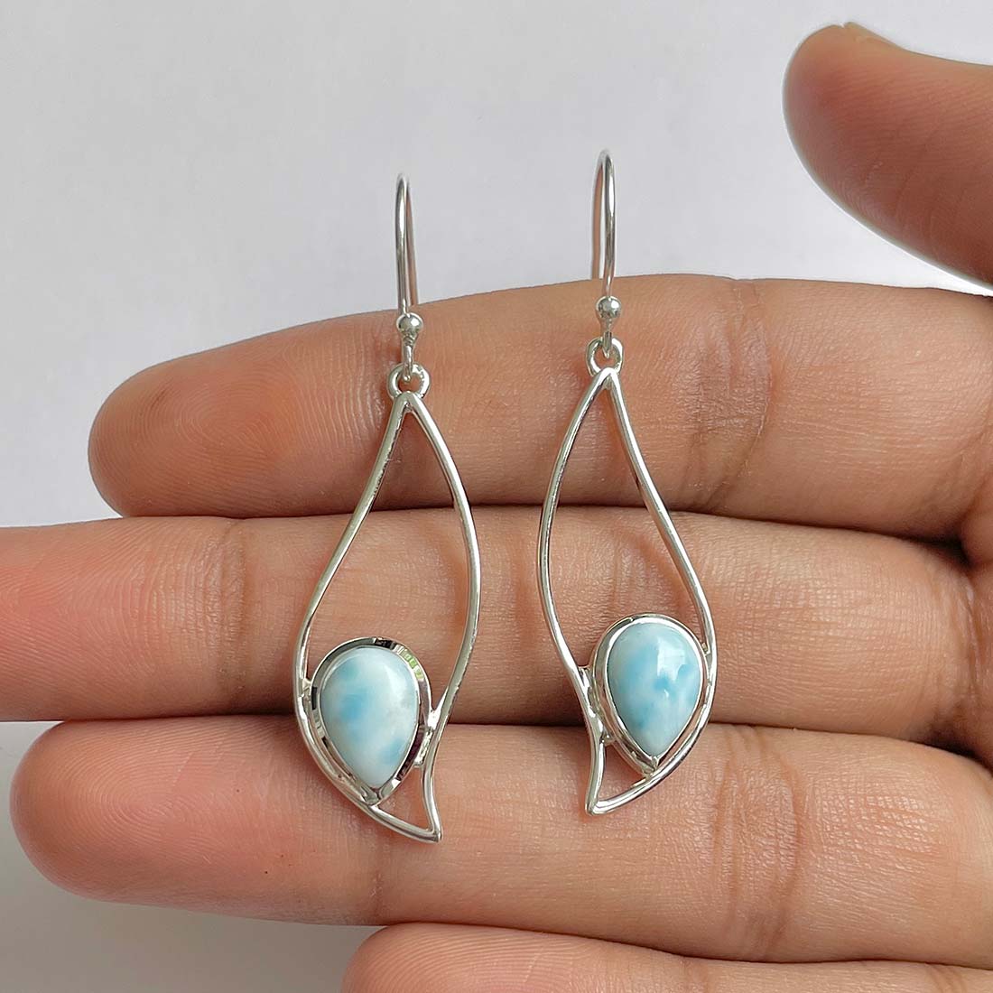 Larimar Earring-(LAR-RDE-113)