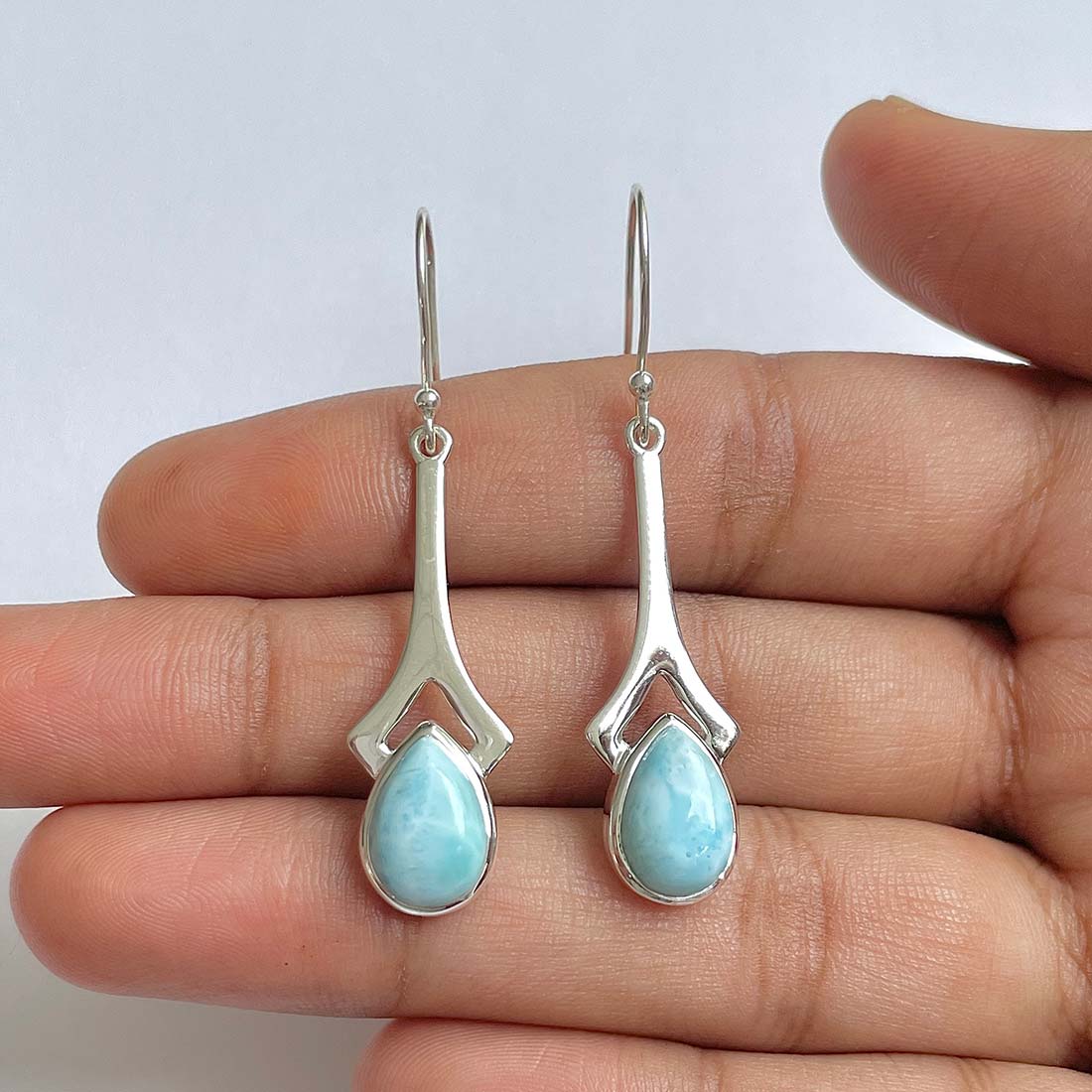 Larimar Earring-(LAR-RDE-153)