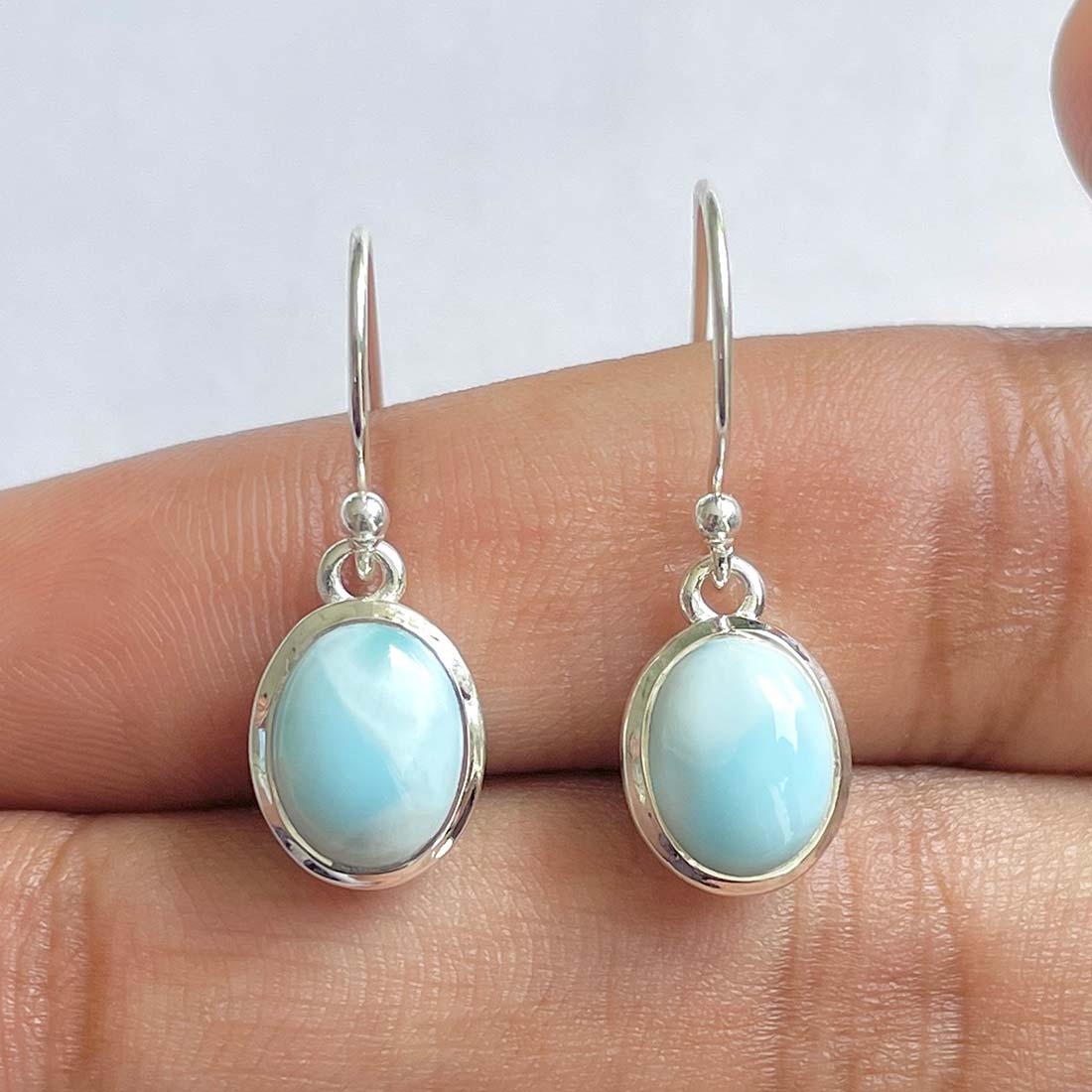 Larimar Earring-(LAR-RDE-685)