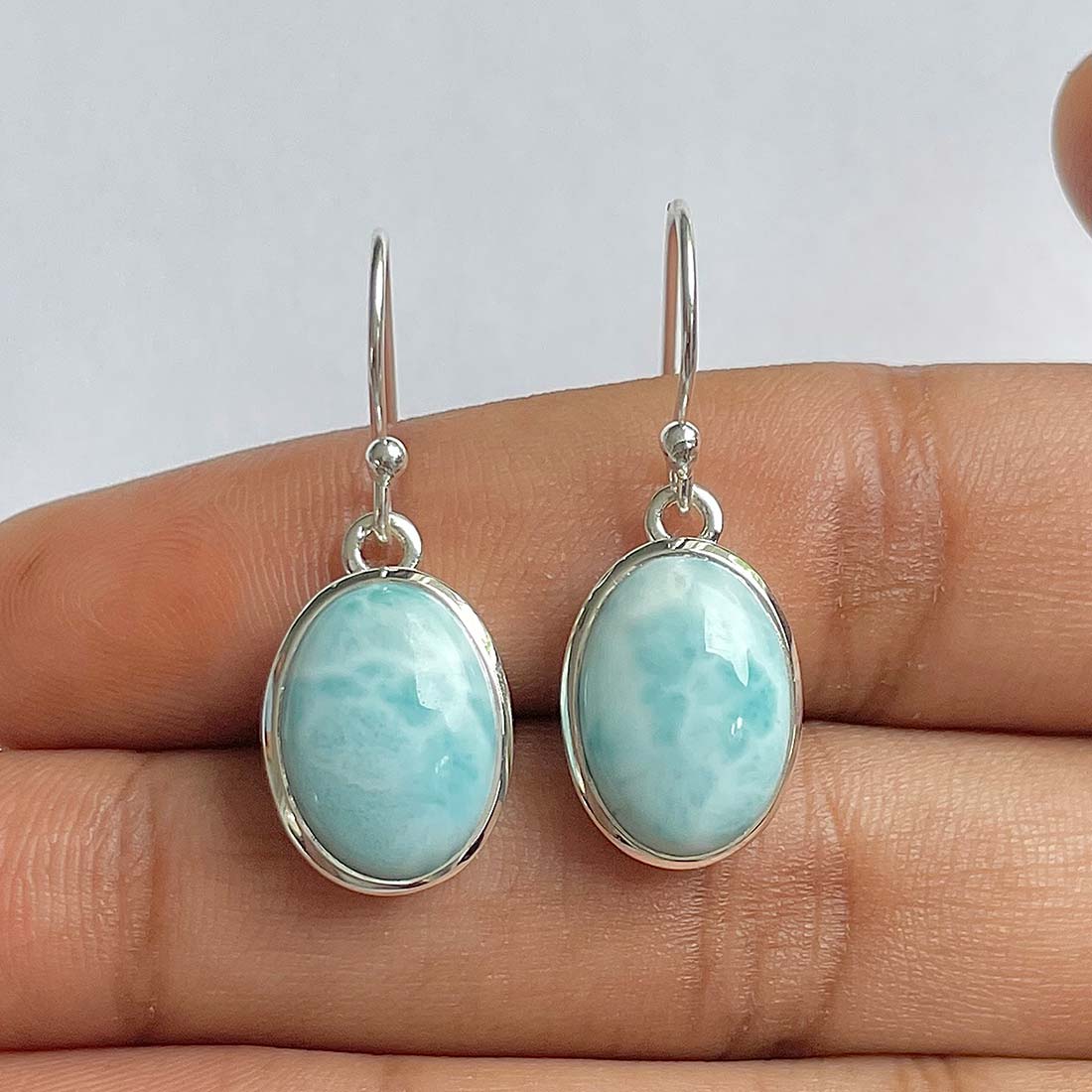 Larimar Earring-(LAR-RDE-830)