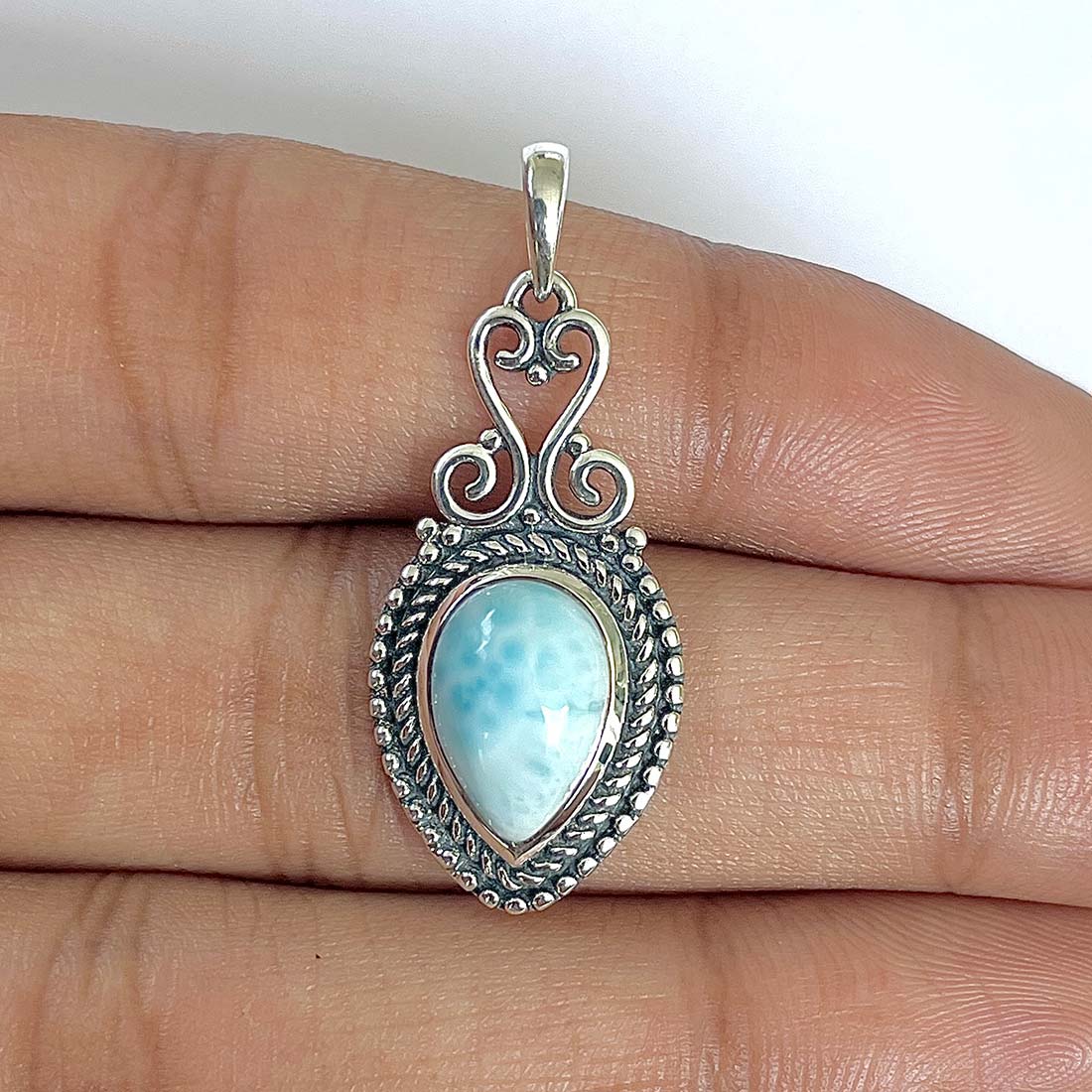 Larimar Pendant-(LAR-RDEP-81)