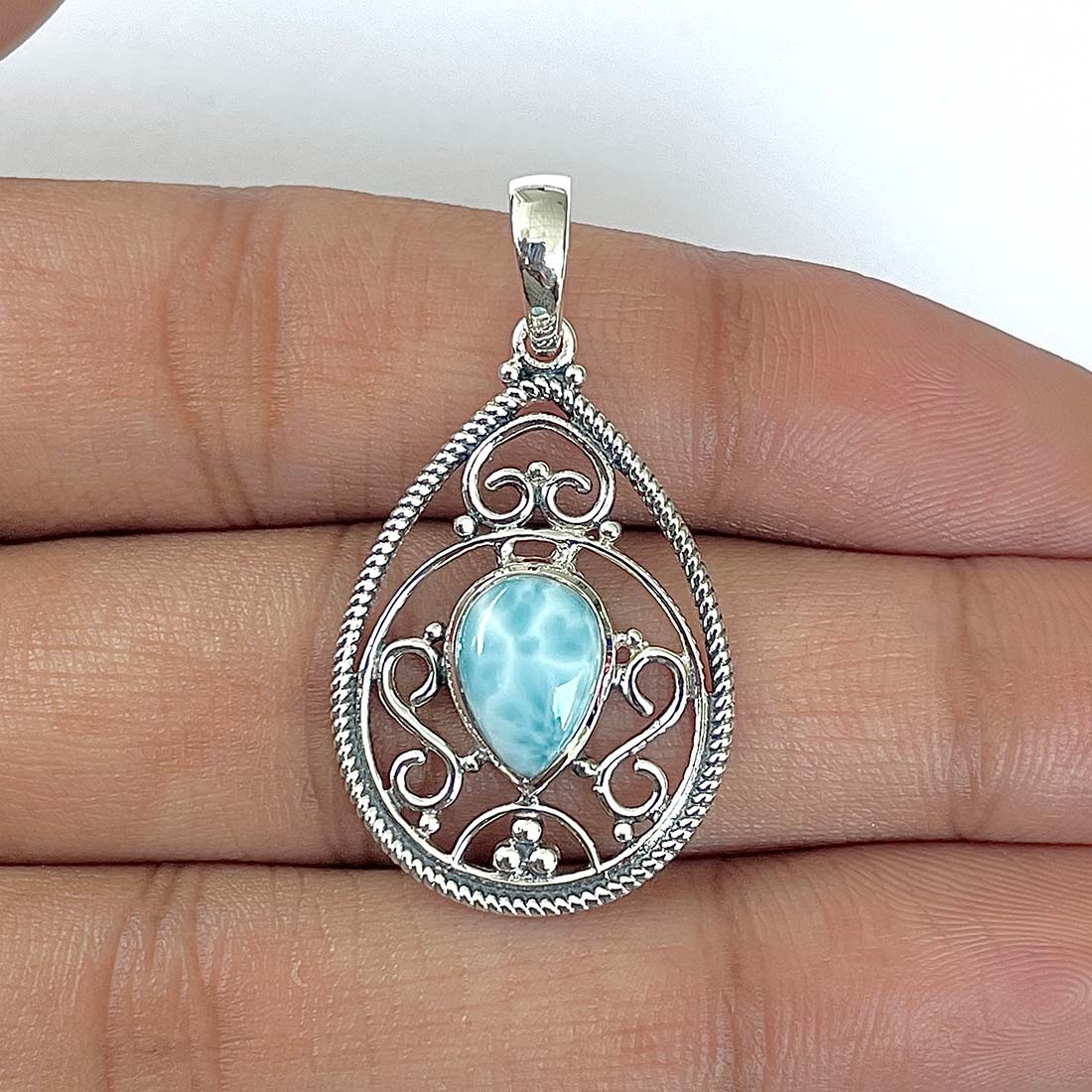 Larimar Pendant-(LAR-RDEP-87)