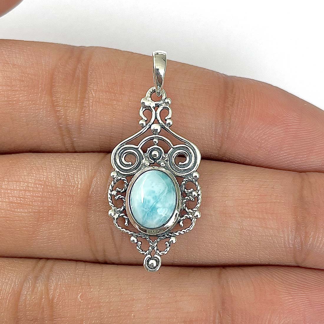 Larimar Pendant-(LAR-RDEP-93)