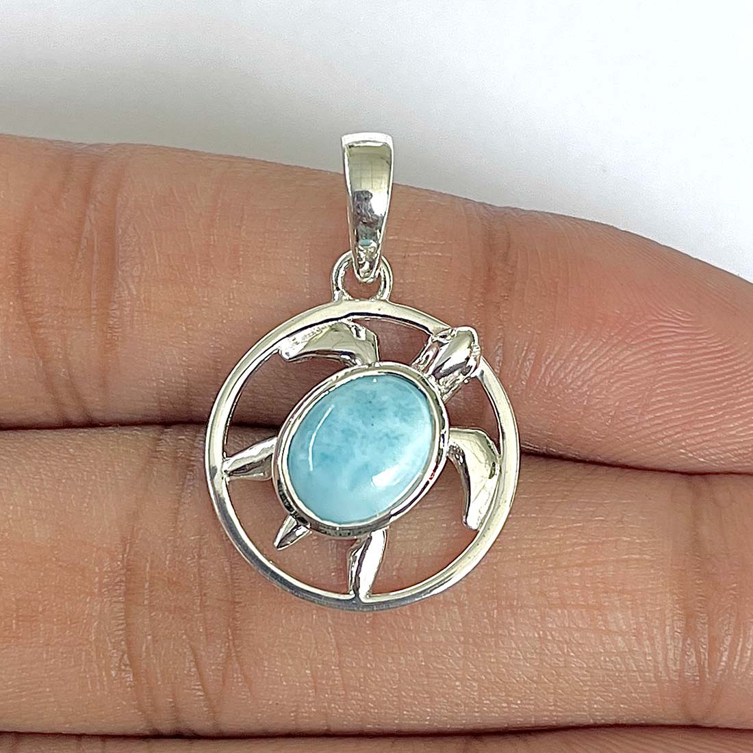 Larimar Pendant-(LAR-RDP-238)