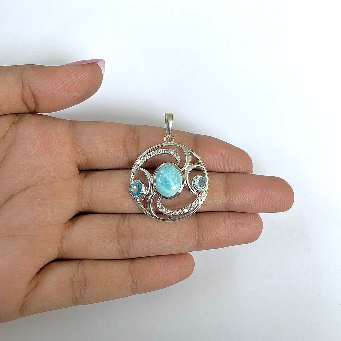 Larimar Pendant-(LAR-RDP-311)