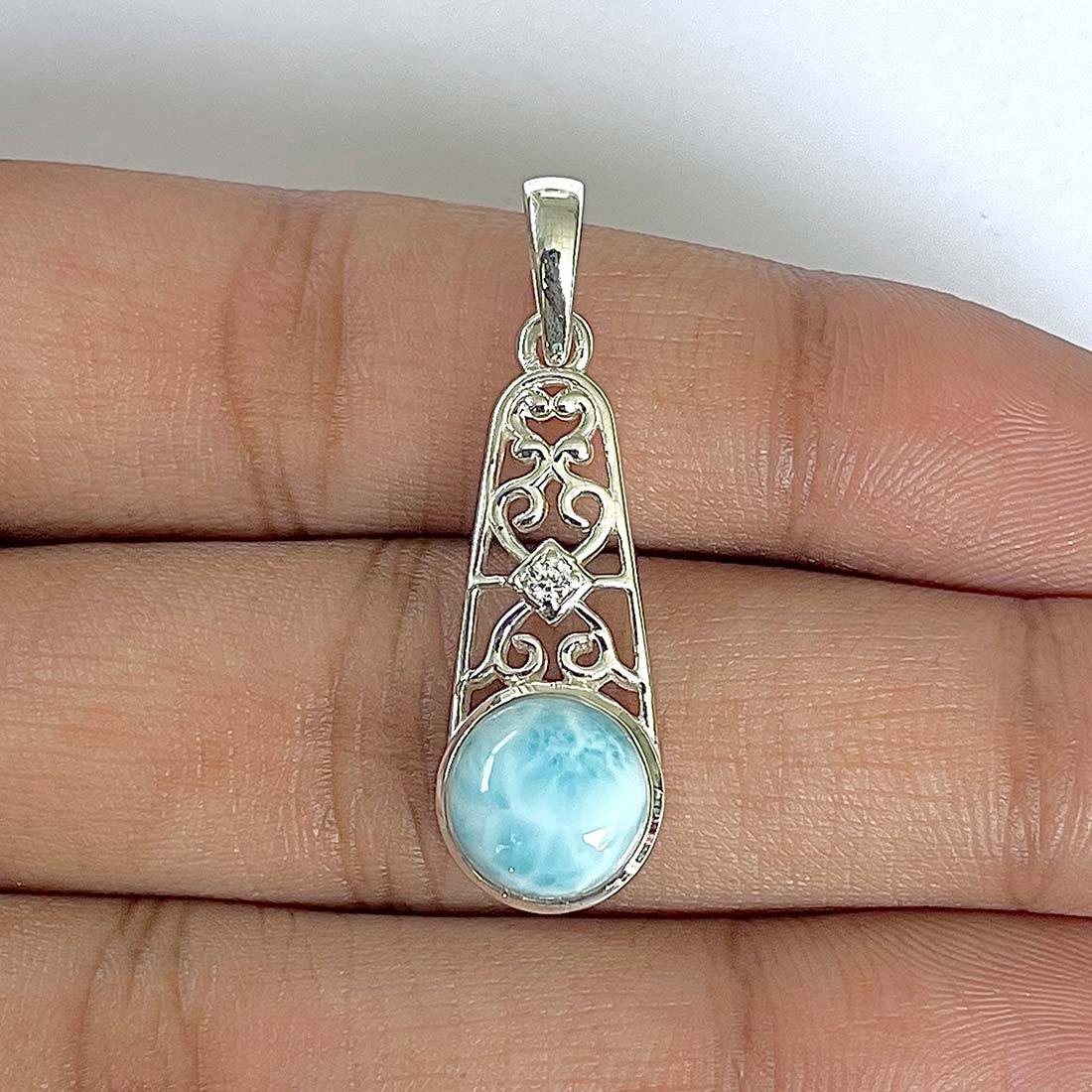 Larimar Pendant-(LAR-RDP-323)