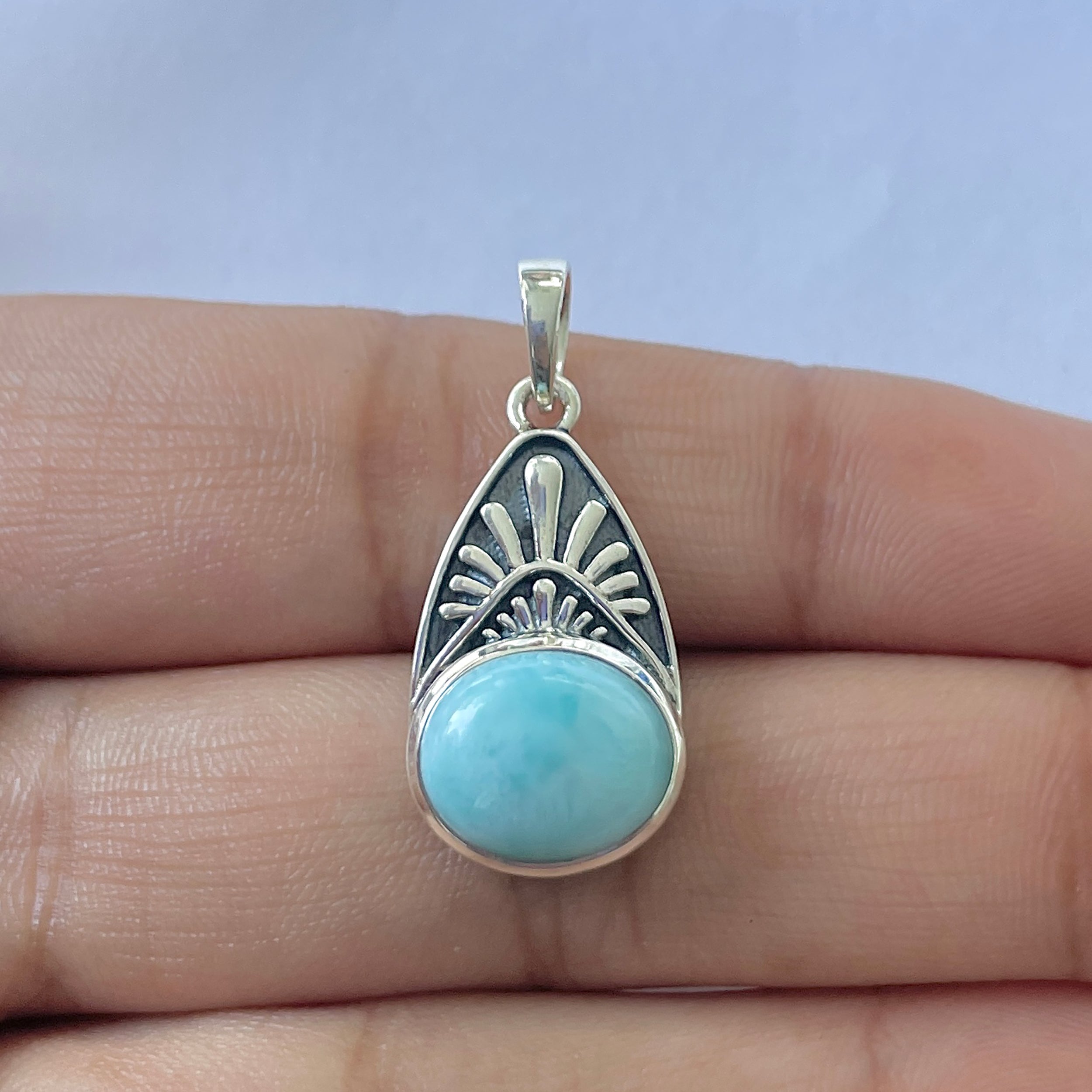 Larimar Pendant-(LAR-RDP-345)