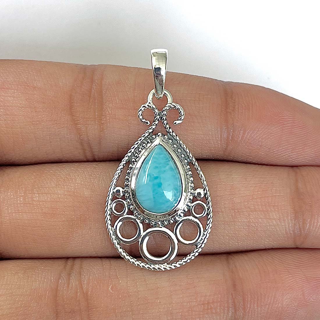 Larimar Pendant-(LAR-RDP-77)