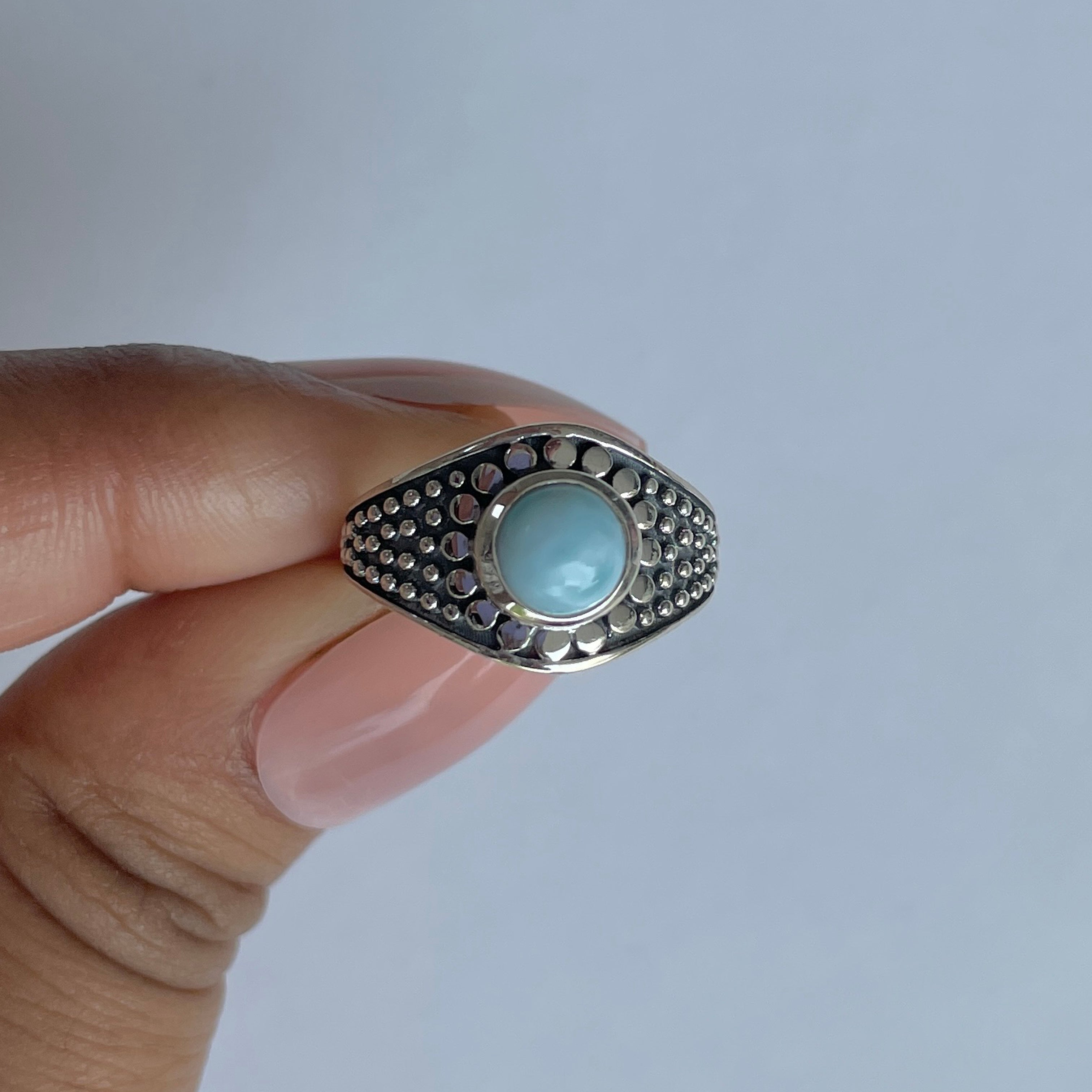 Larimar Ring-(LAR-RDR-1035.)