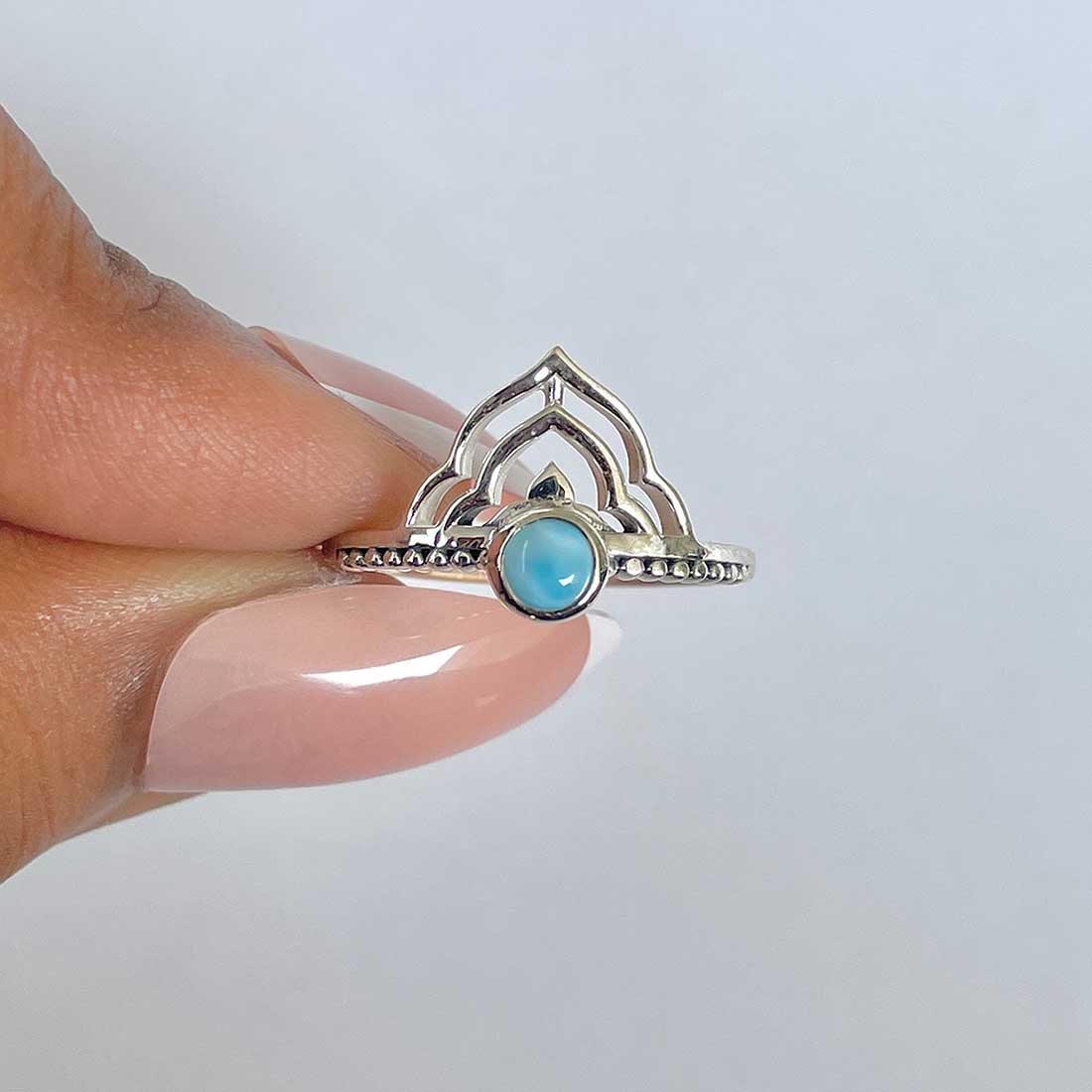 Larimar Ring-(LAR-RDR-1328.)