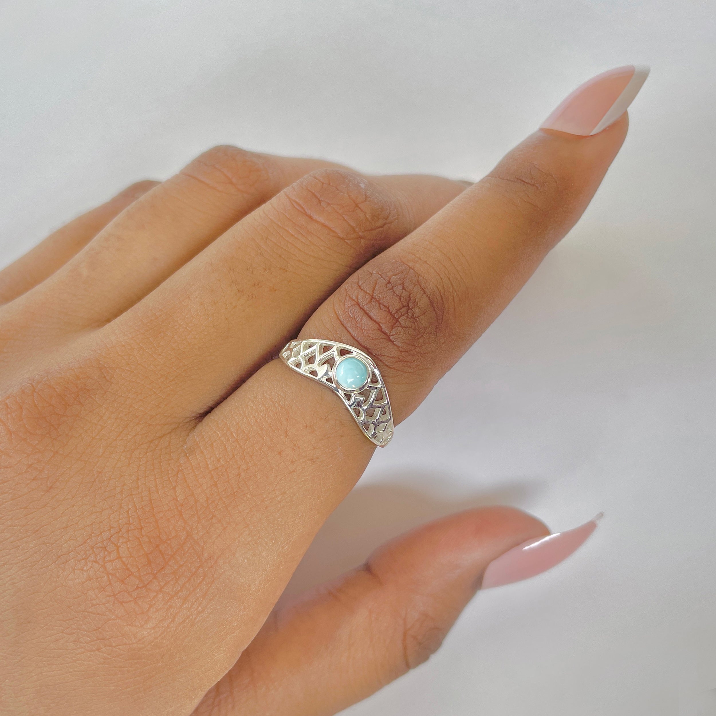 Larimar Ring-(LAR-RDR-1346.)