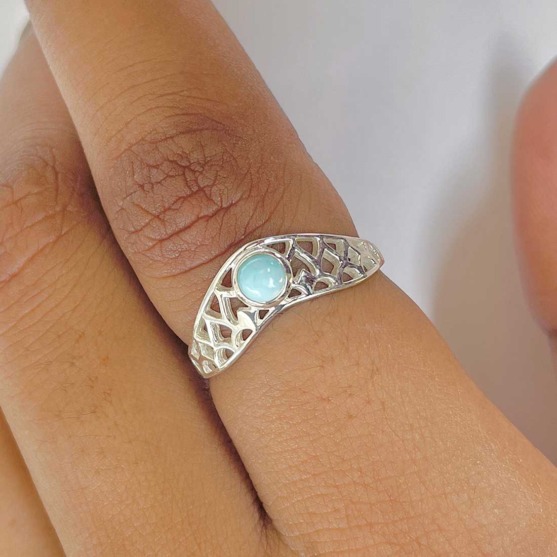 Larimar Ring-(LAR-RDR-1346.)