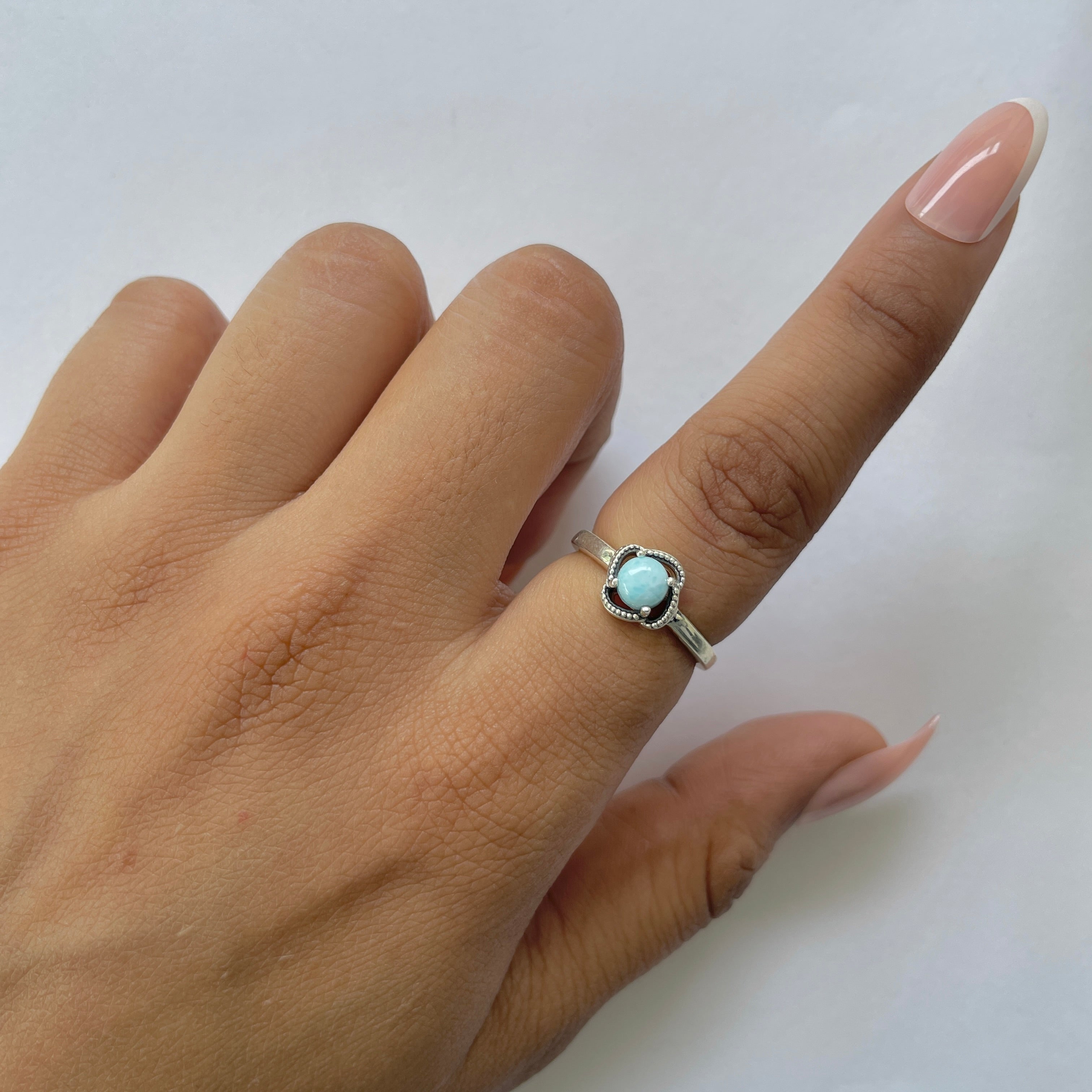 Larimar Ring-(LAR-RDR-27.)