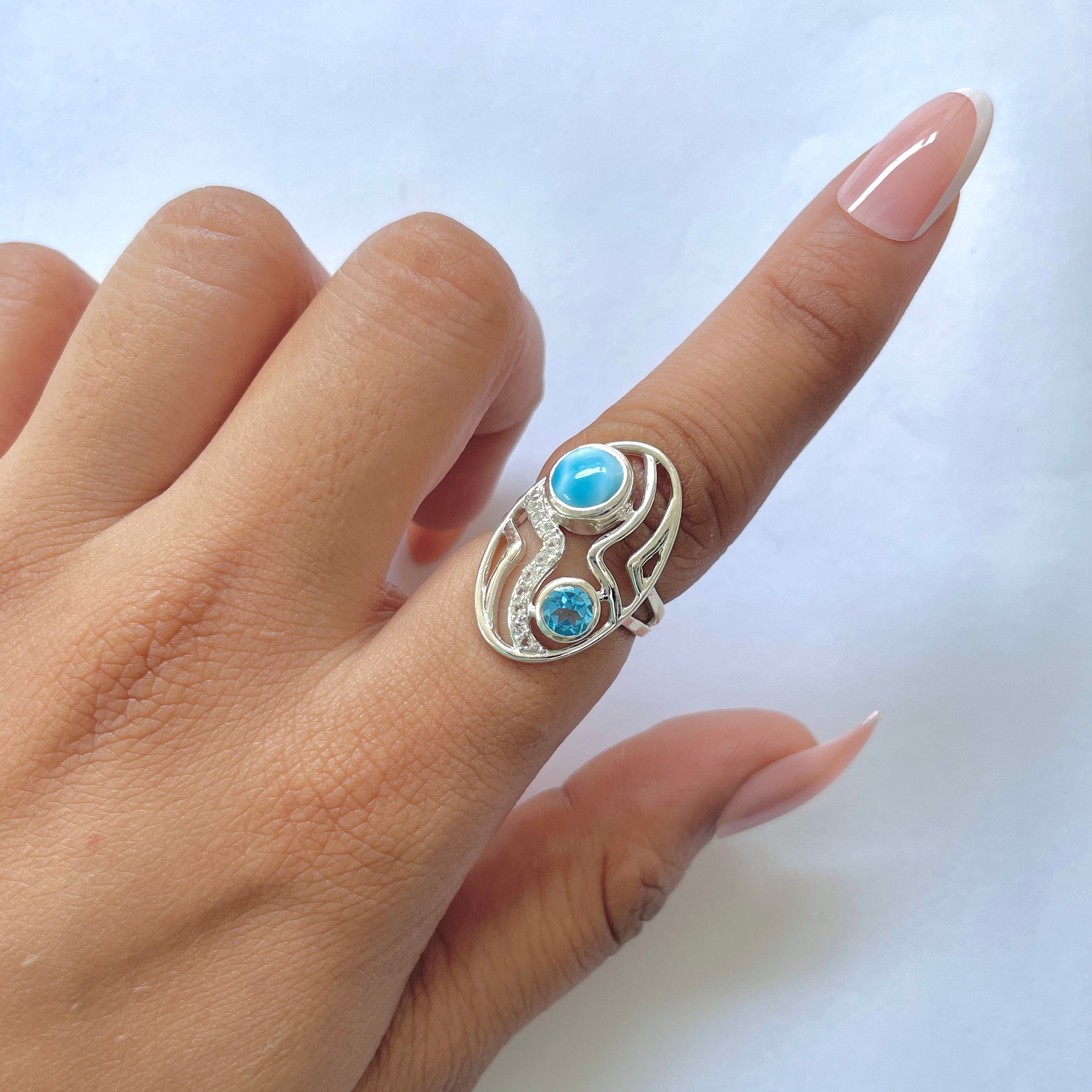 Larimar Ring-(LAR-RDR-293.)