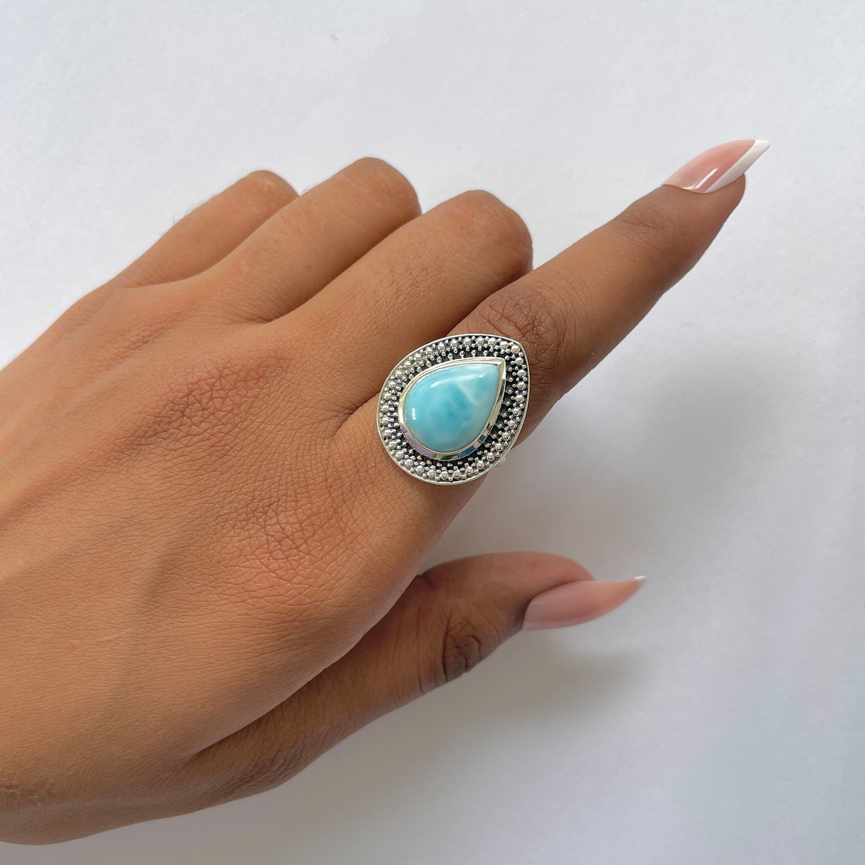 Larimar Ring-(LAR-RDR-333.)