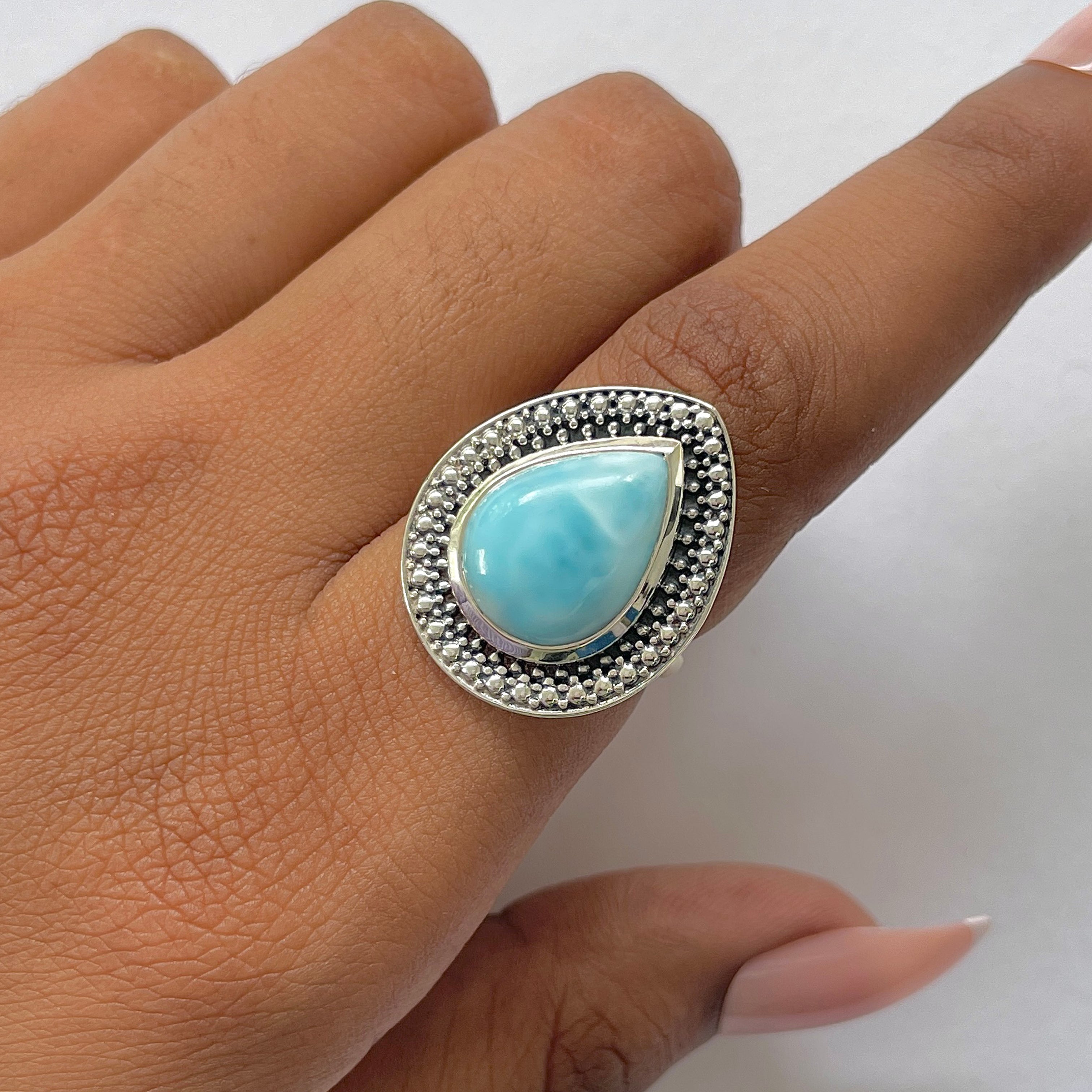 Larimar Ring-(LAR-RDR-333.)